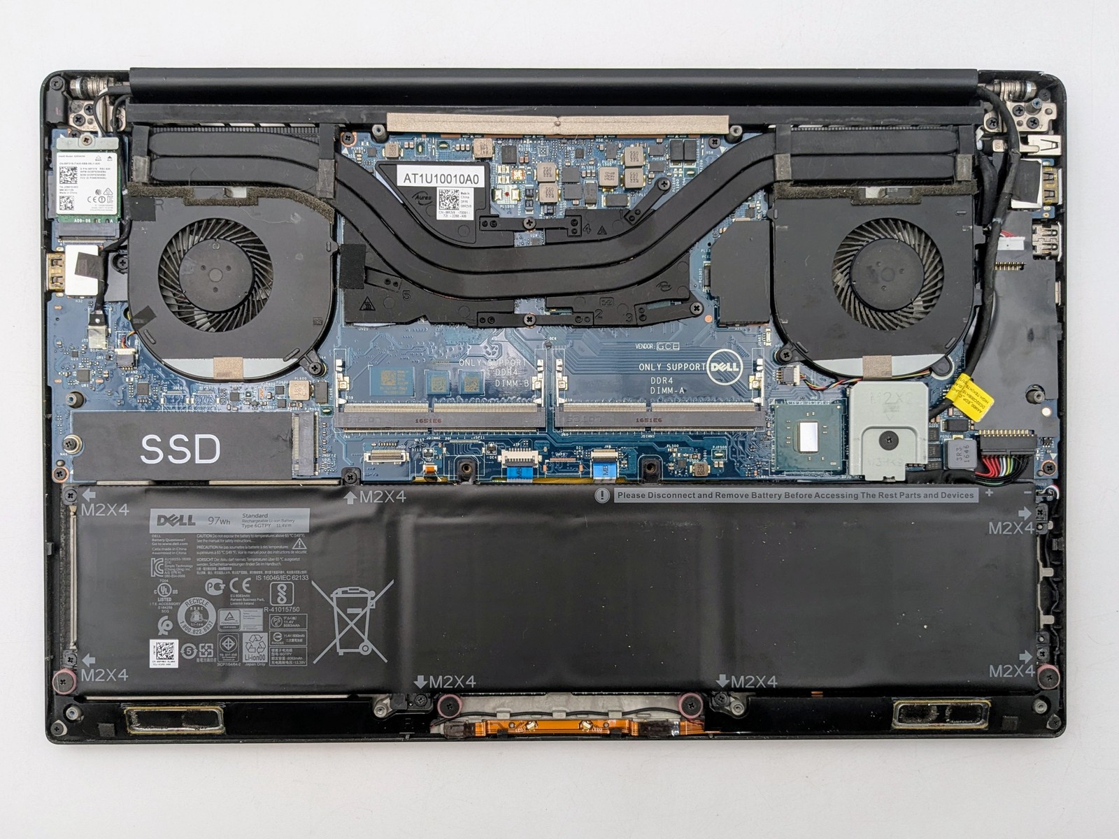 Dell Precision 5520 15″ Touch I7-7820HQ Quadro M1200 Backlit Motherboard *READ*