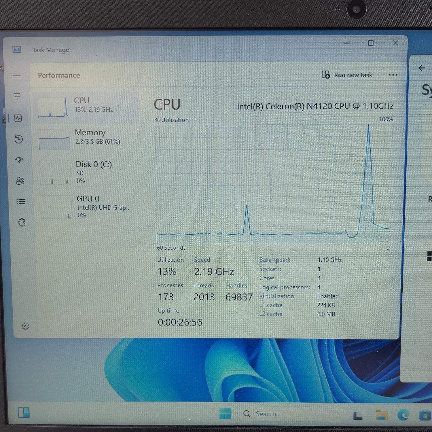 HP Laptop 14-CF2111WM 14″ Celeron N4120 1.1GHz 4GB RAM 64GB SSD