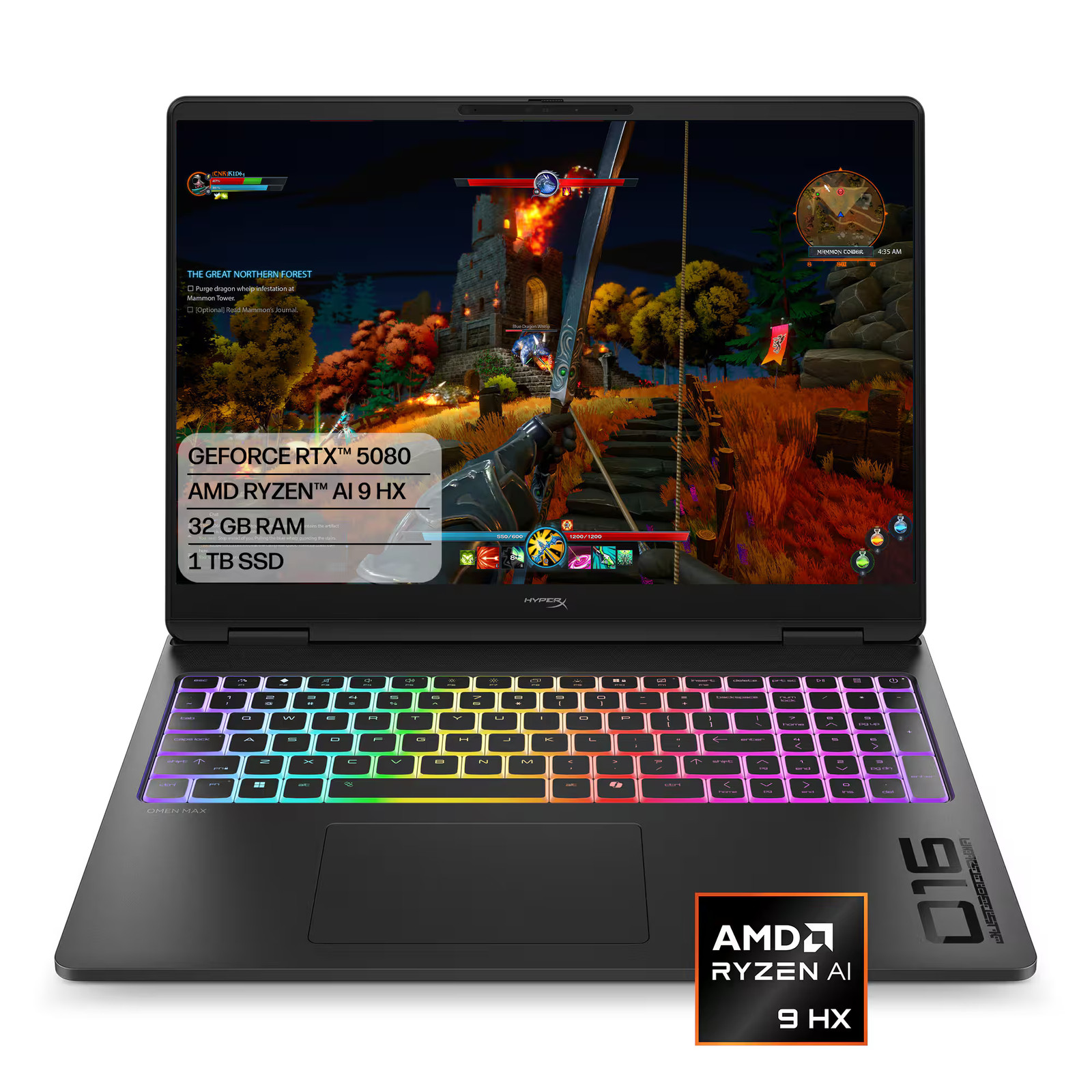 HyperX – OMEN MAX 16″ 240Hz 2.5K OLED Gaming Laptop – AMD Ryzen AI 9 HX 475 (…