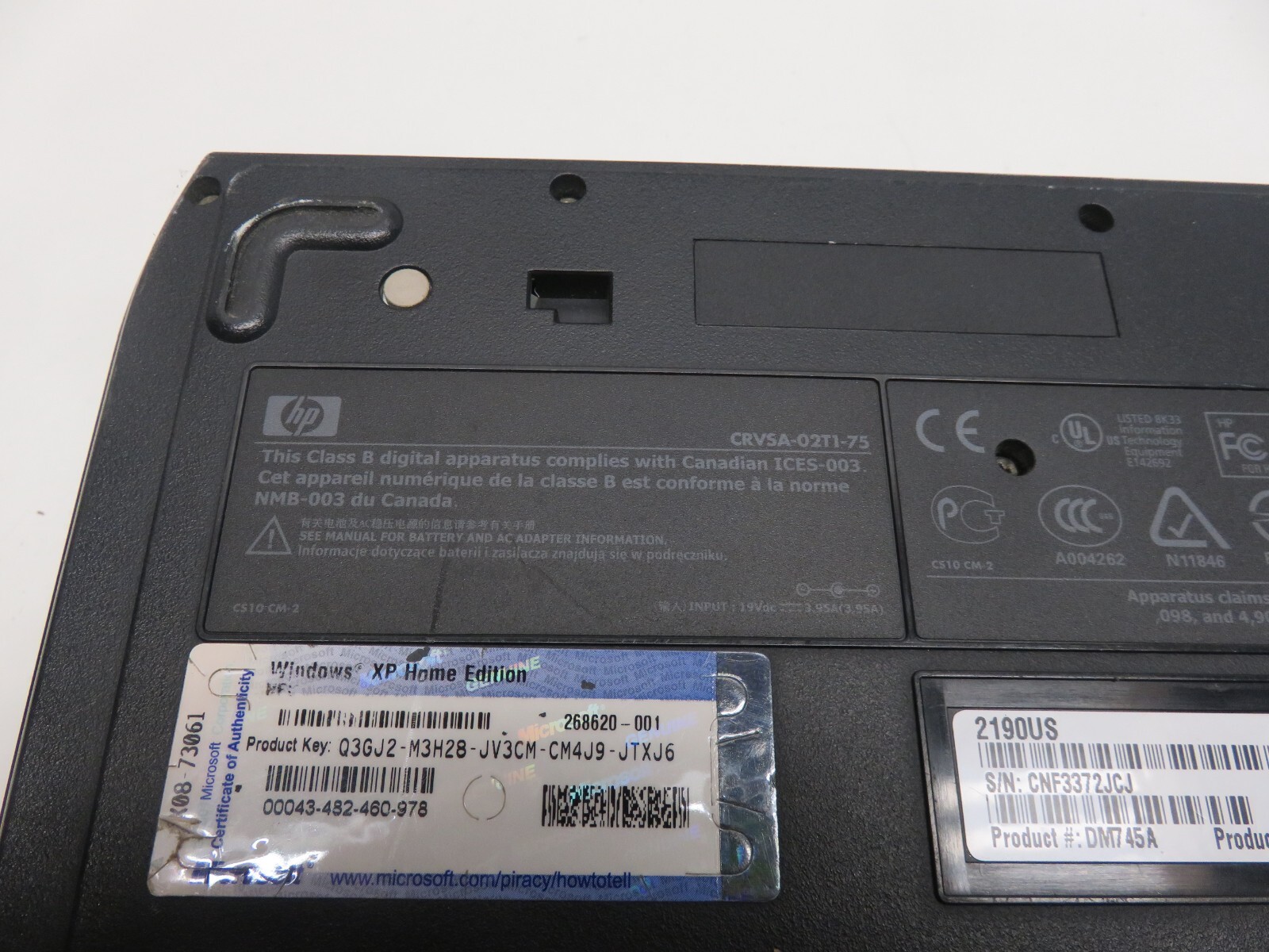 Compaq Presario 2100 Laptop Intel Pentium 4 192MB Ram No HDD or Battery