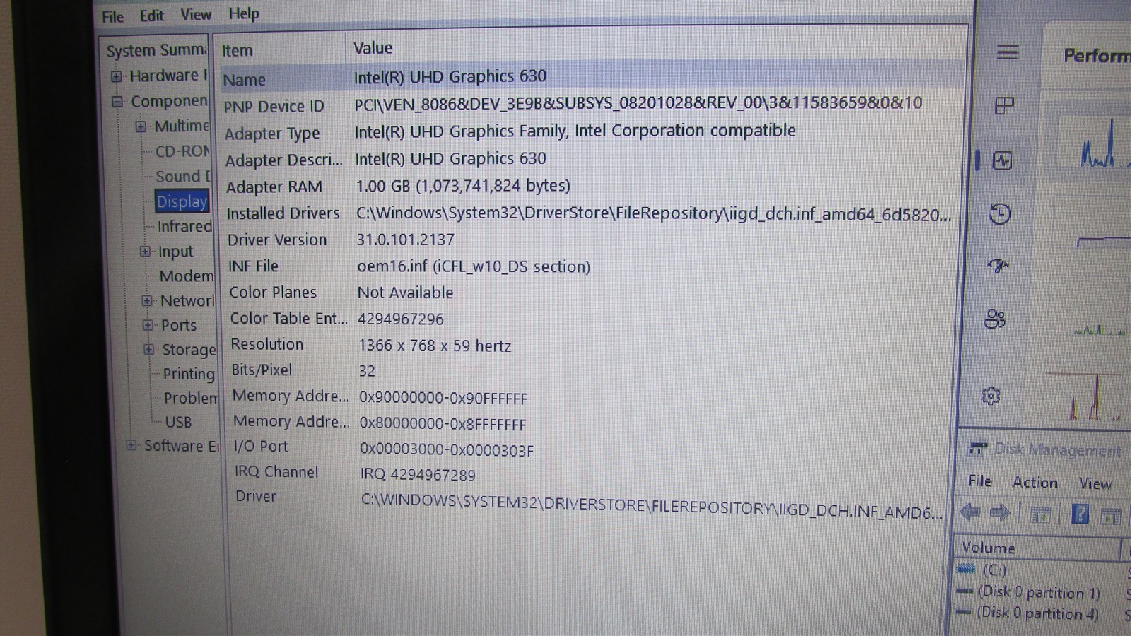 Dell Precision 3530 i5-8400H 2.5GHz 16GB RAM 256GB m.2 15.6″ Win 11 Pro MISS KEY