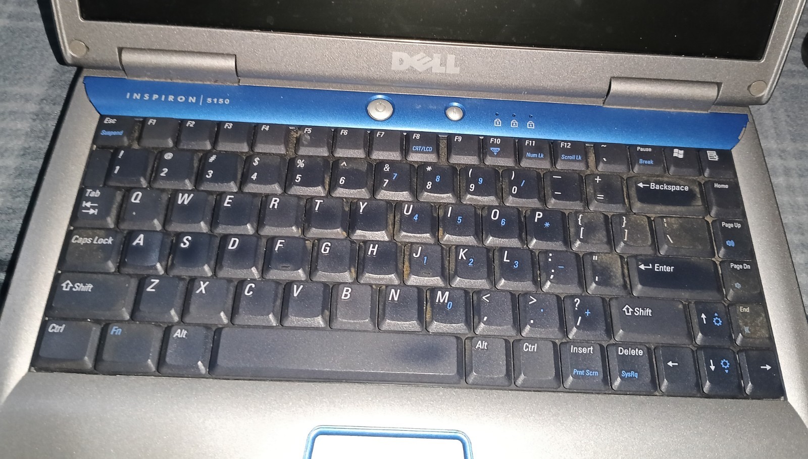 Dell Inspiron 5150 Laptop Computer Blue For Parts Repair See Description