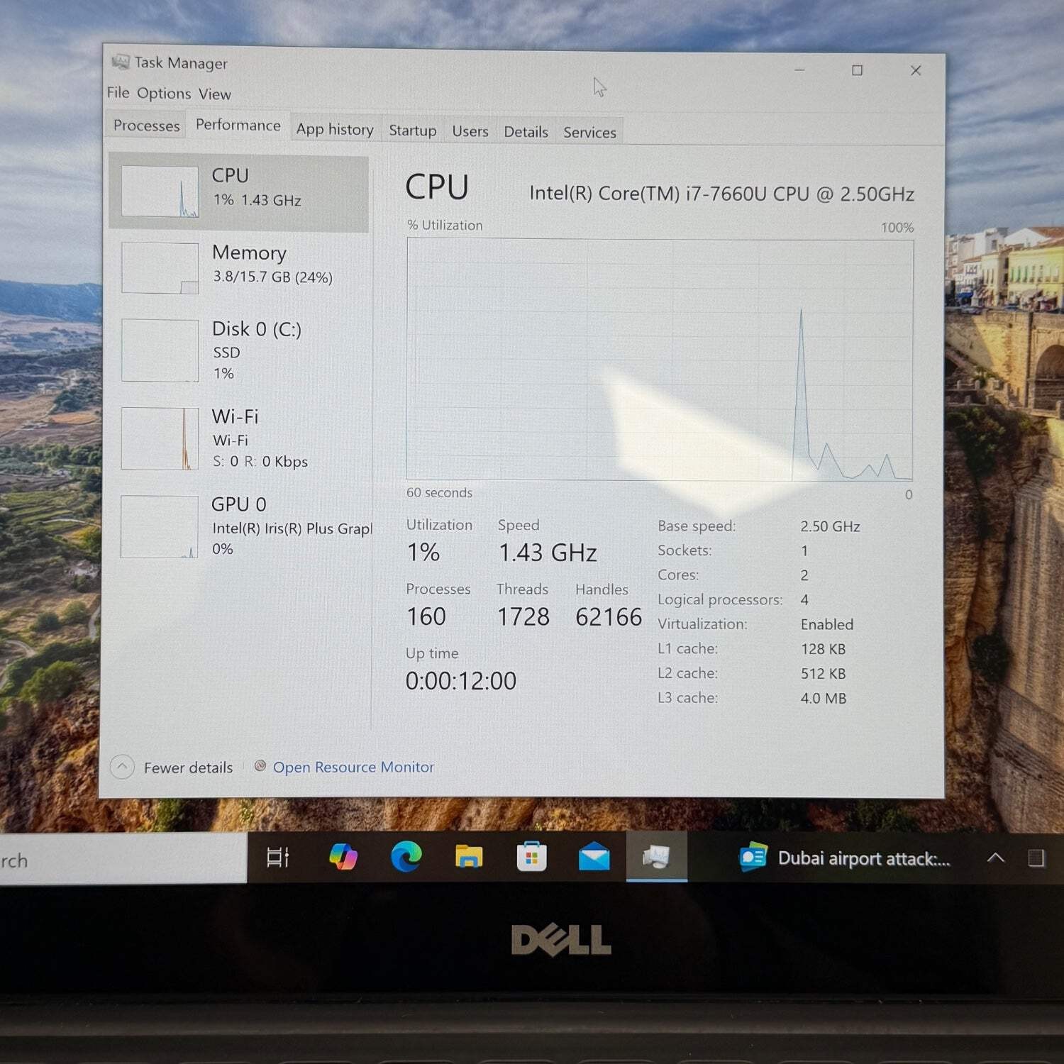 Dell XPS 9360 13.3″ i7-7660u 2.5GHz 16GB RAM 256GB SSD