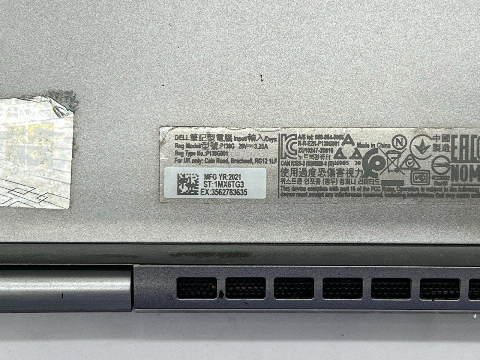 Dell Latitude 5320, i5-1135G7, @ 2.40GHz, 8GB RAM, 256GB NVMe-No OS/Adapter