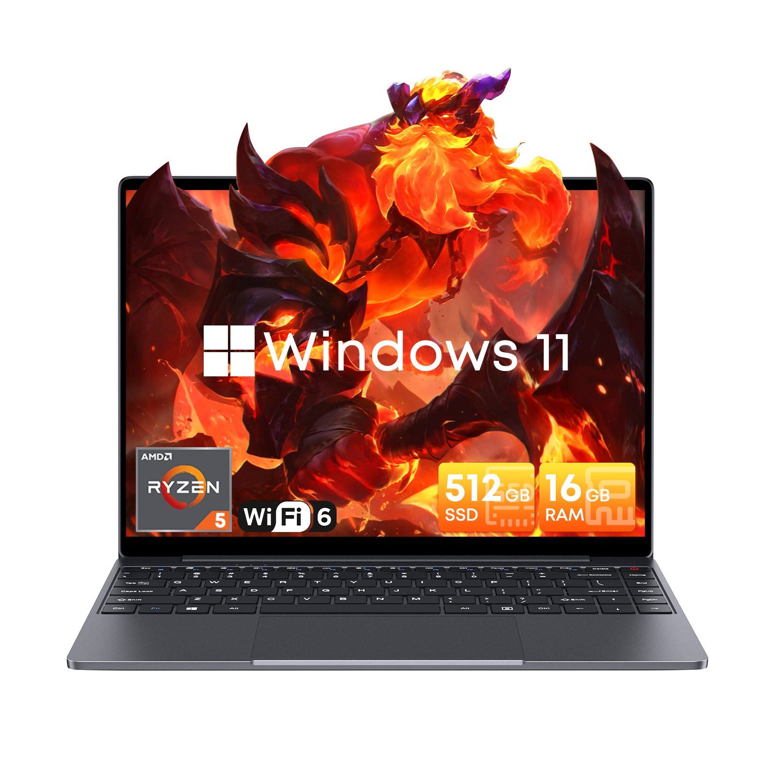 CHUWI CoreBook X 14.1″ Laptop, AMD Ryzen 5 5500U, 16GB RAM 512GB SSD, Win 11