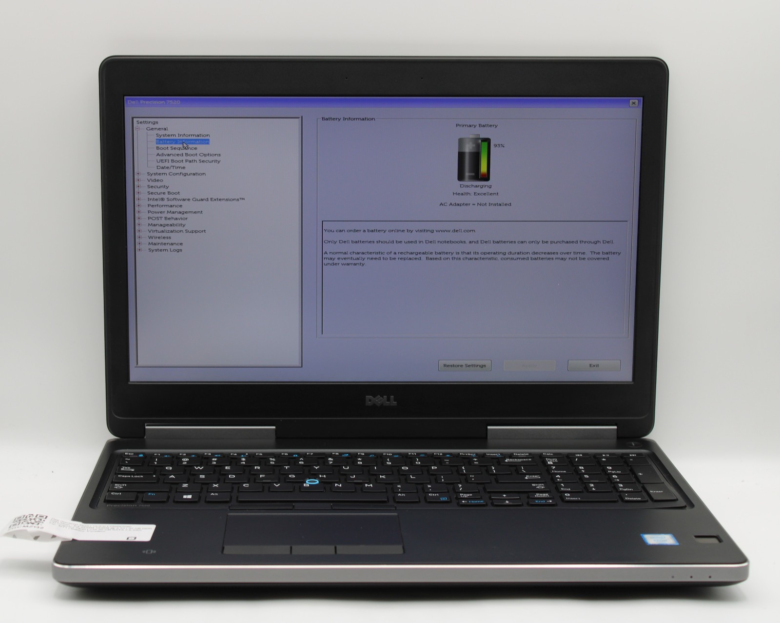 Dell Precision 7520 Xeon E3 @ 3.1 GHz 40GB RAM 256GB SSD NVIDIA M2200 No OS