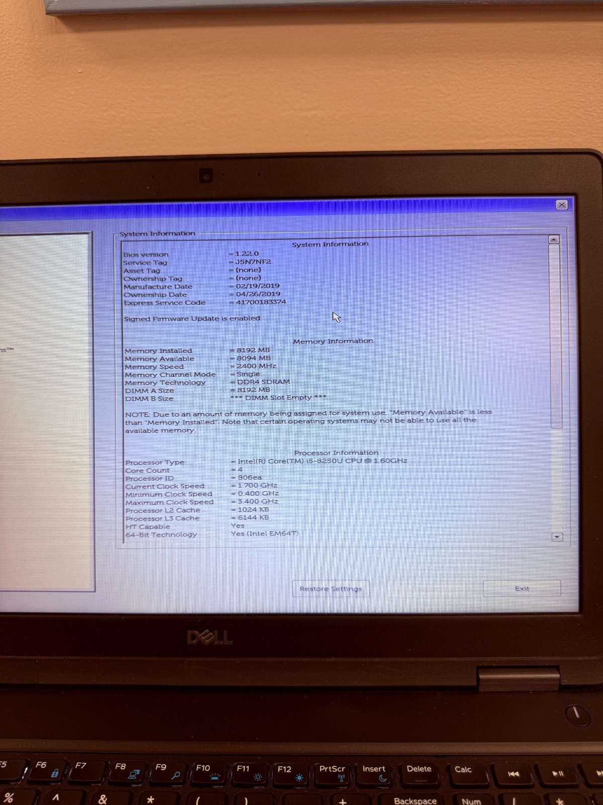 Lot of 2 Dell Latitude 5590 Intel Core i5 8th Gen Laptops No SSD BIOS Tested