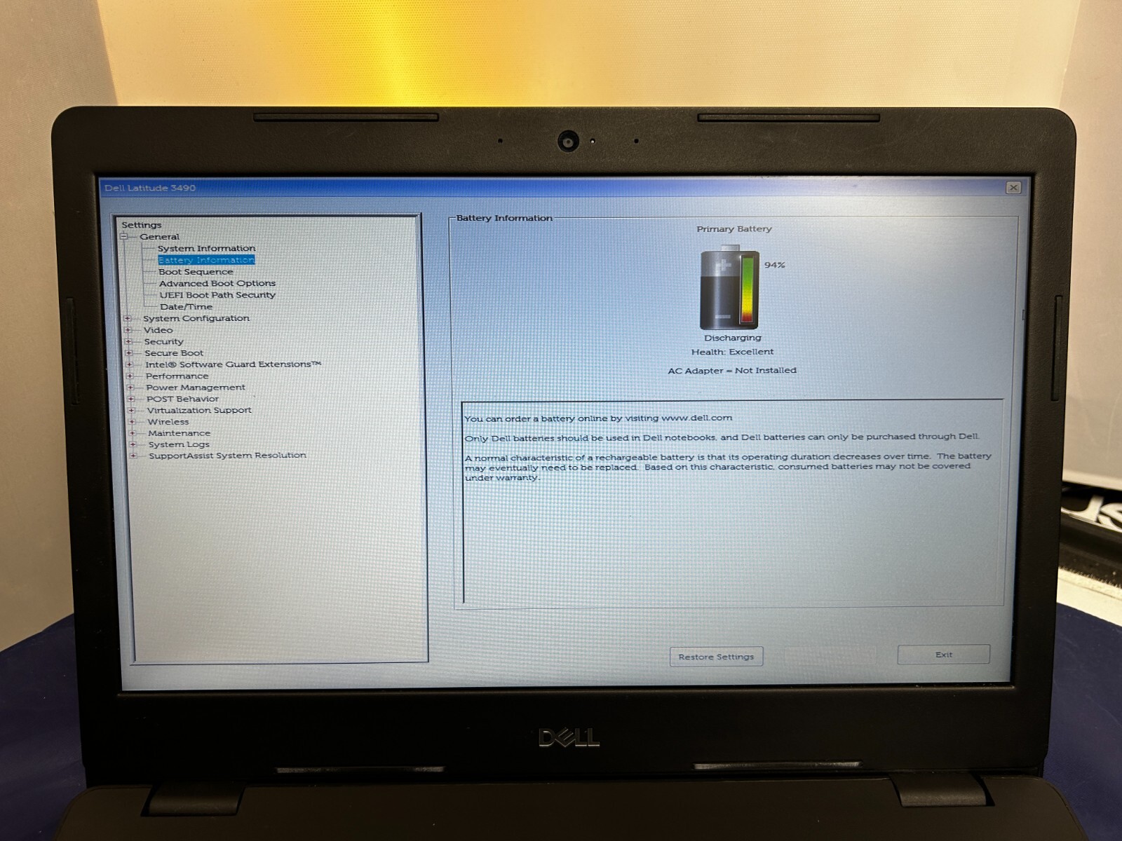 DELL LATITUDE 3490 14″ INTEL CORE i5-8250U 1.60GHZ 8GB RAM 256GB SSD W10PRO