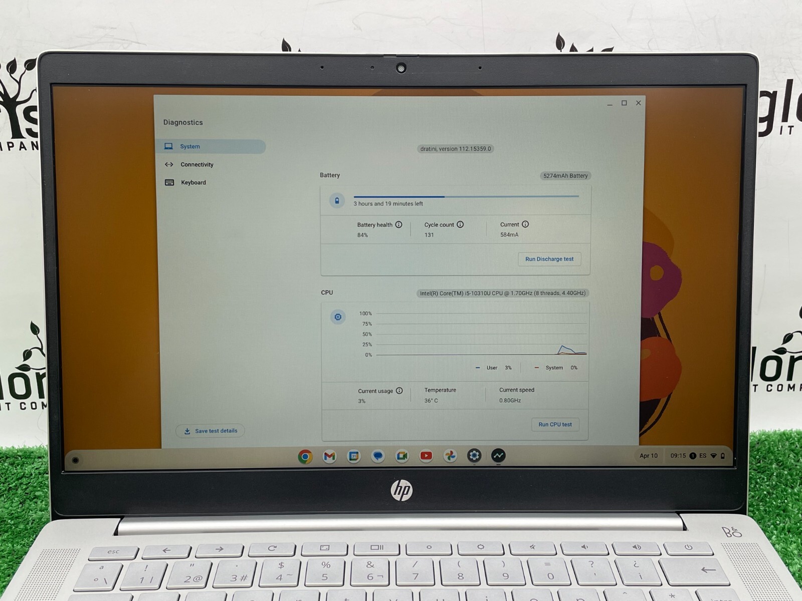 HP Pro c640 Chromebook Laptop Intel i5-10310U 1.70GHz / 8GB /64GB SSD Touch