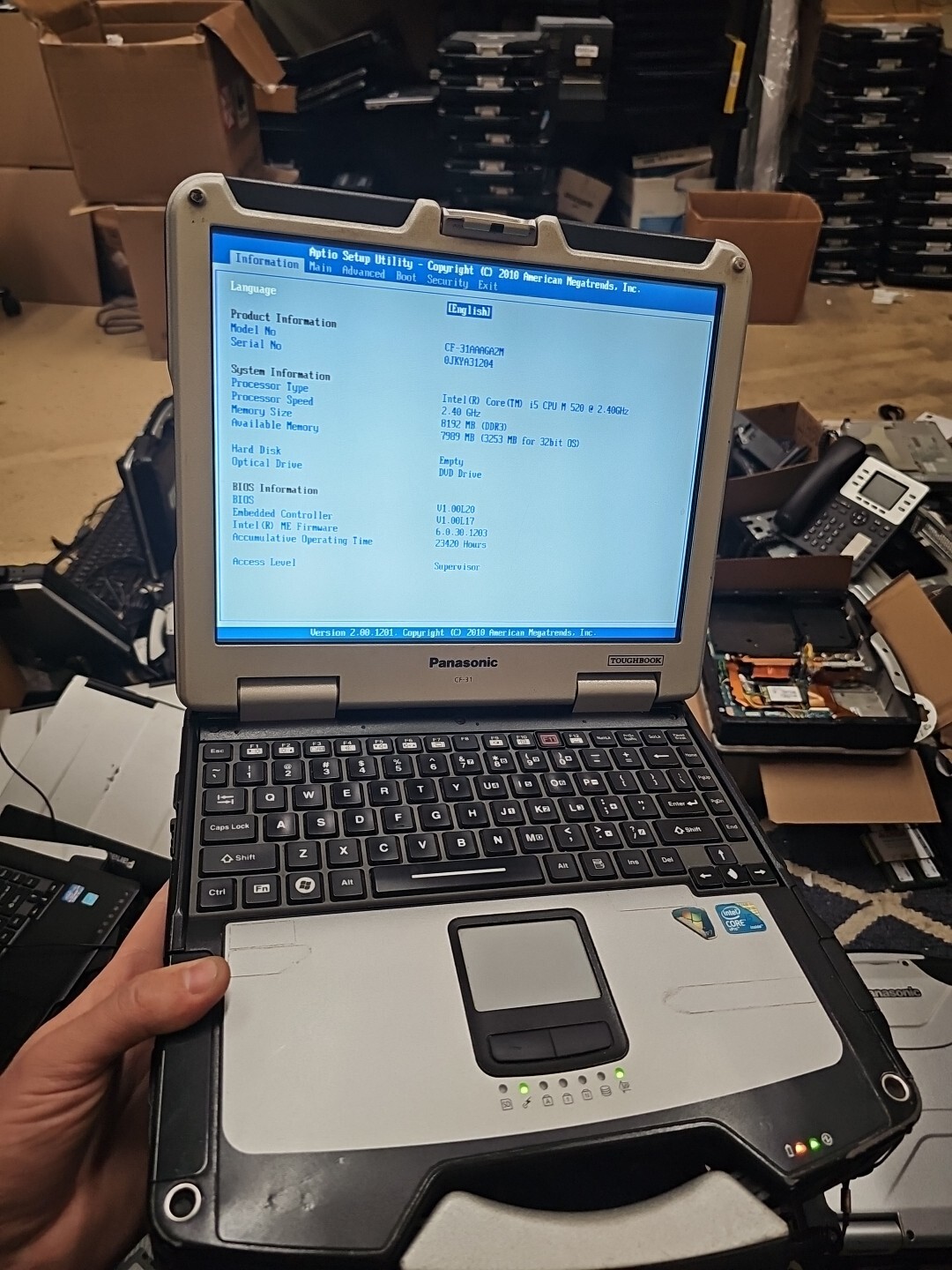 Panasonic Toughbook CF-31 MK-1 i5 520M @ 2.40GHz 8GB RAM DDR3 ( 23420HRS)