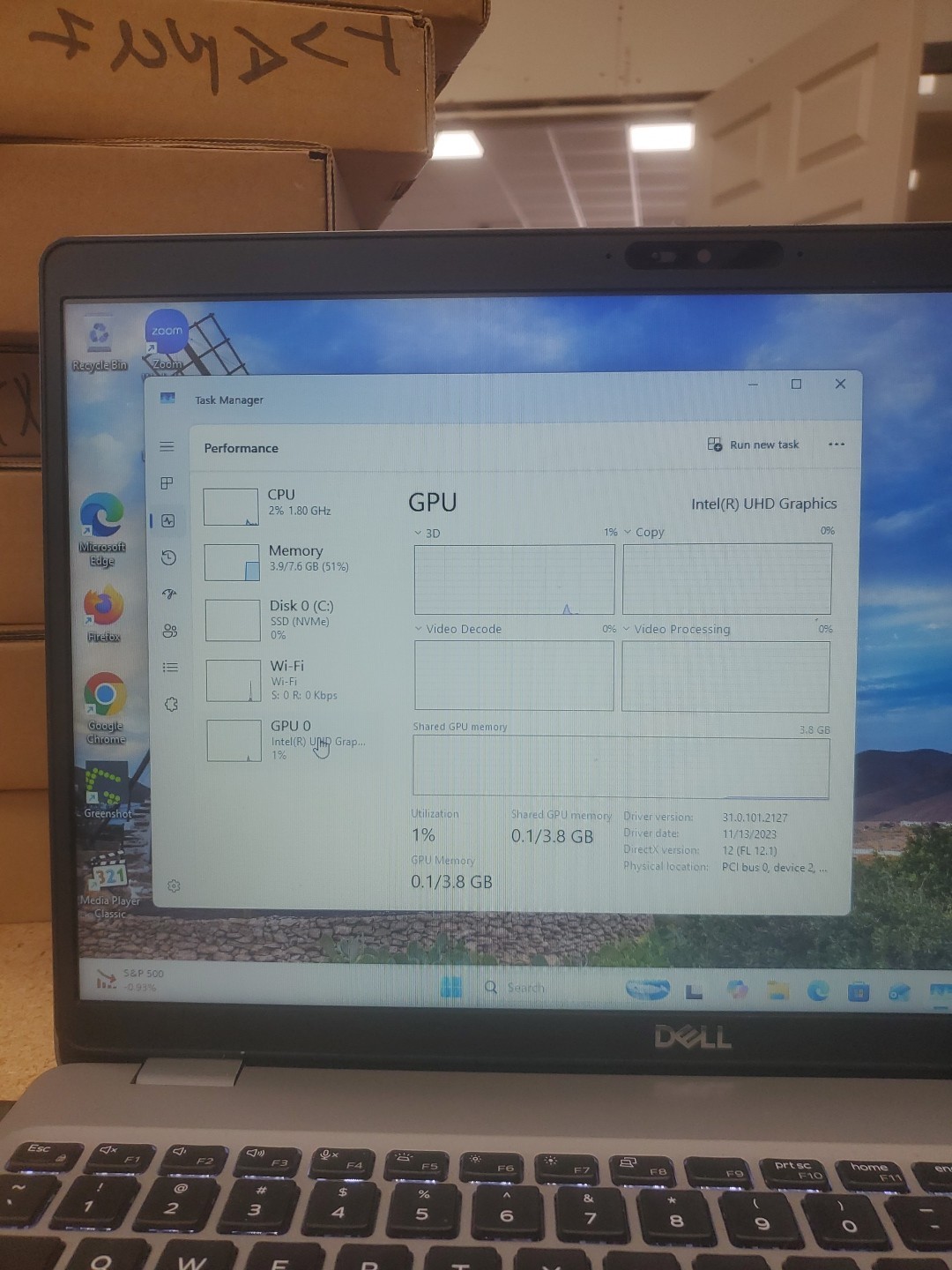 Dell Precision 3550 Laptop – i5-10310U 8GB 256GB SSD 15.6″ 051526-4