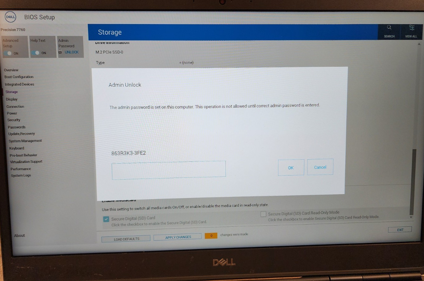 Dell Precision 7760 17″ NVIDIA RTX A4000 Xeon W-11955M 64GB RAM 1TB Gen4 NVME