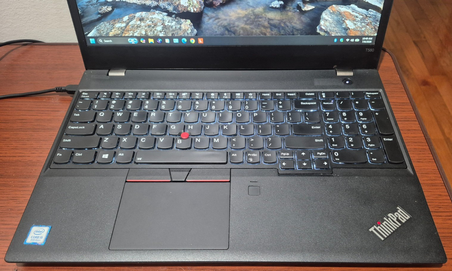 LENOVO THINKPAD T580 LAPTOP i5-8250U 12GB RAM 256GB SSD WIN 11+ OFFICE PRO 2024