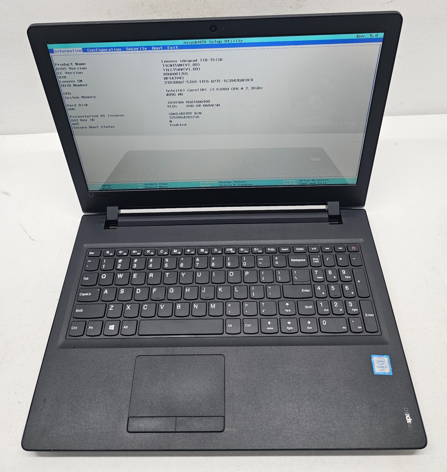 Lenovo IdeaPad 110-15ISK 15.6″ Laptop Intel i3-6100U 4GB Ram 1TB HDD NO OS (FL)