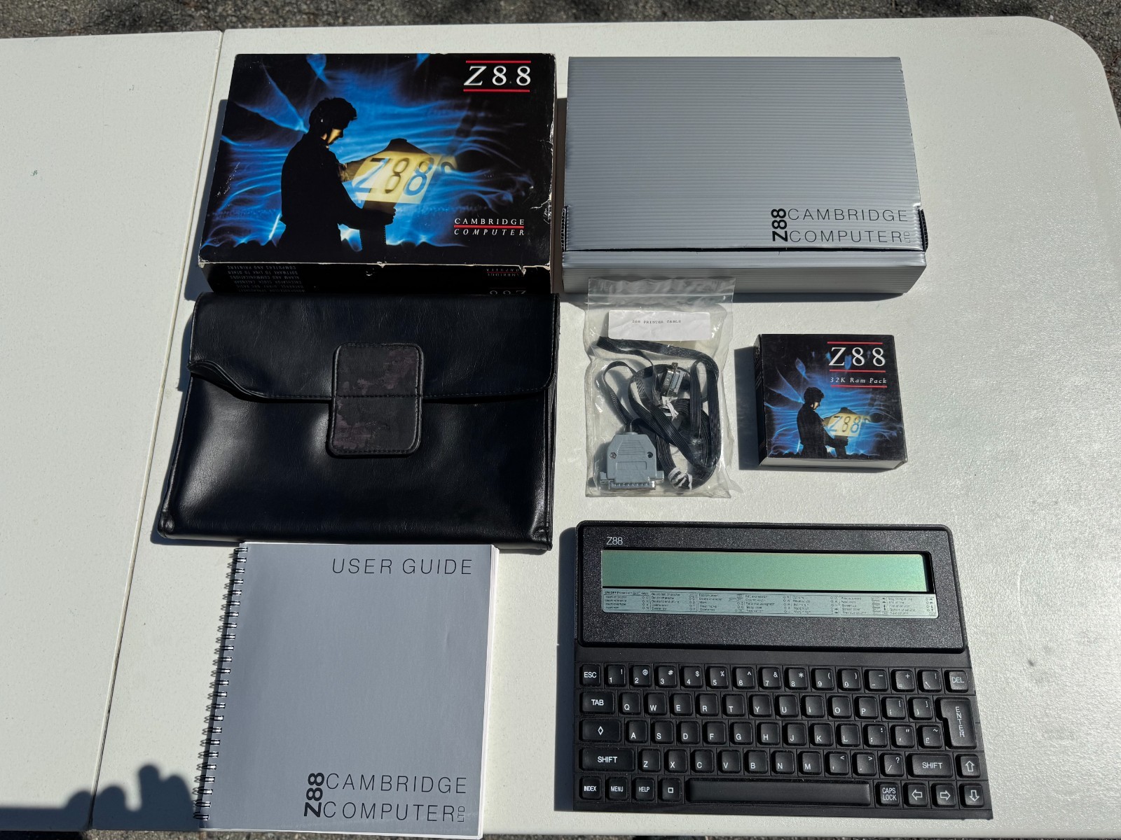 Cambridge Z88 Vintage Working Portable Computer Package w PC Link + 32k EPROM