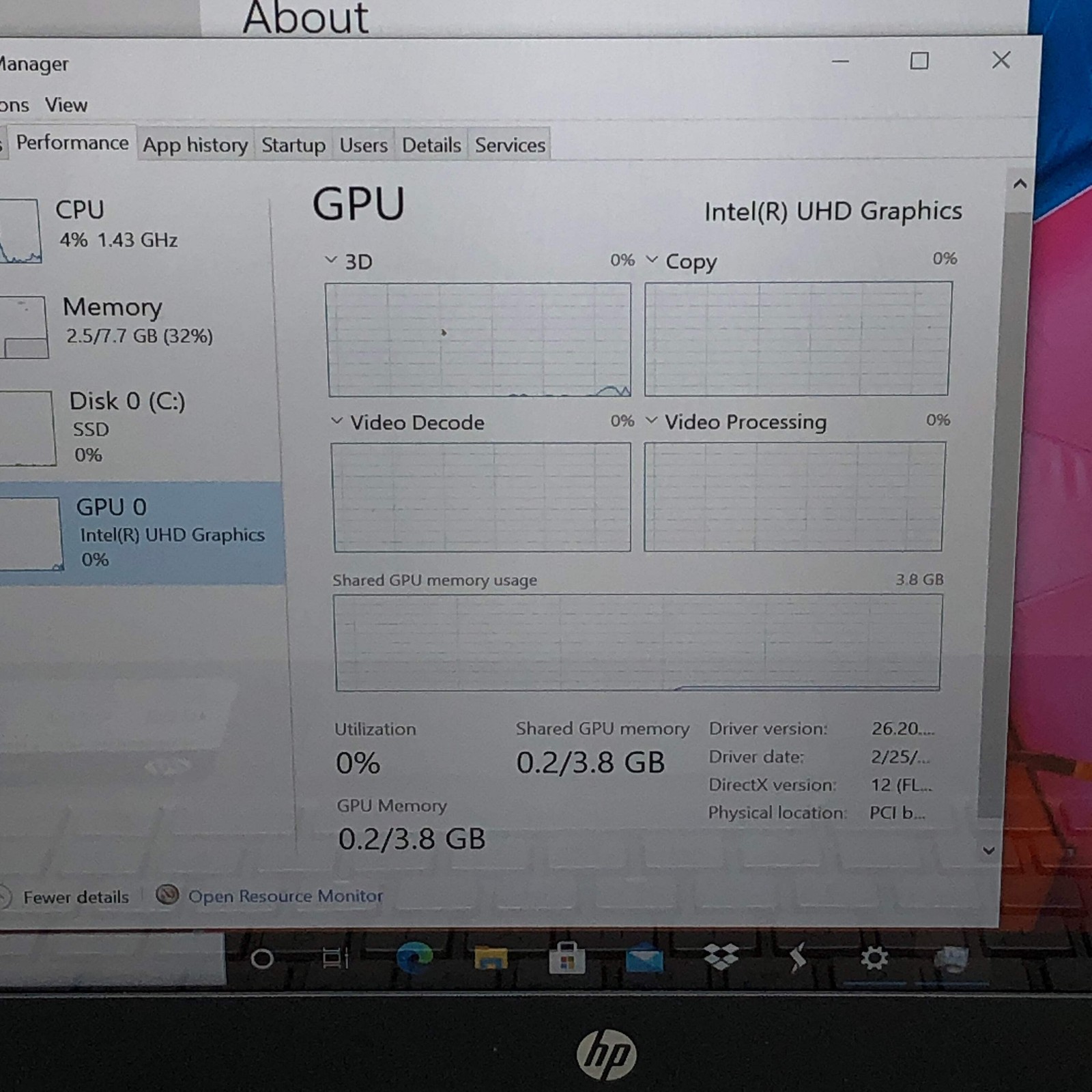Broken HP Laptop 14-DQ1043CL 14″ i3-1005G1 1.19Ghz 8GB RAM 256GB SSD/ Marks Scre