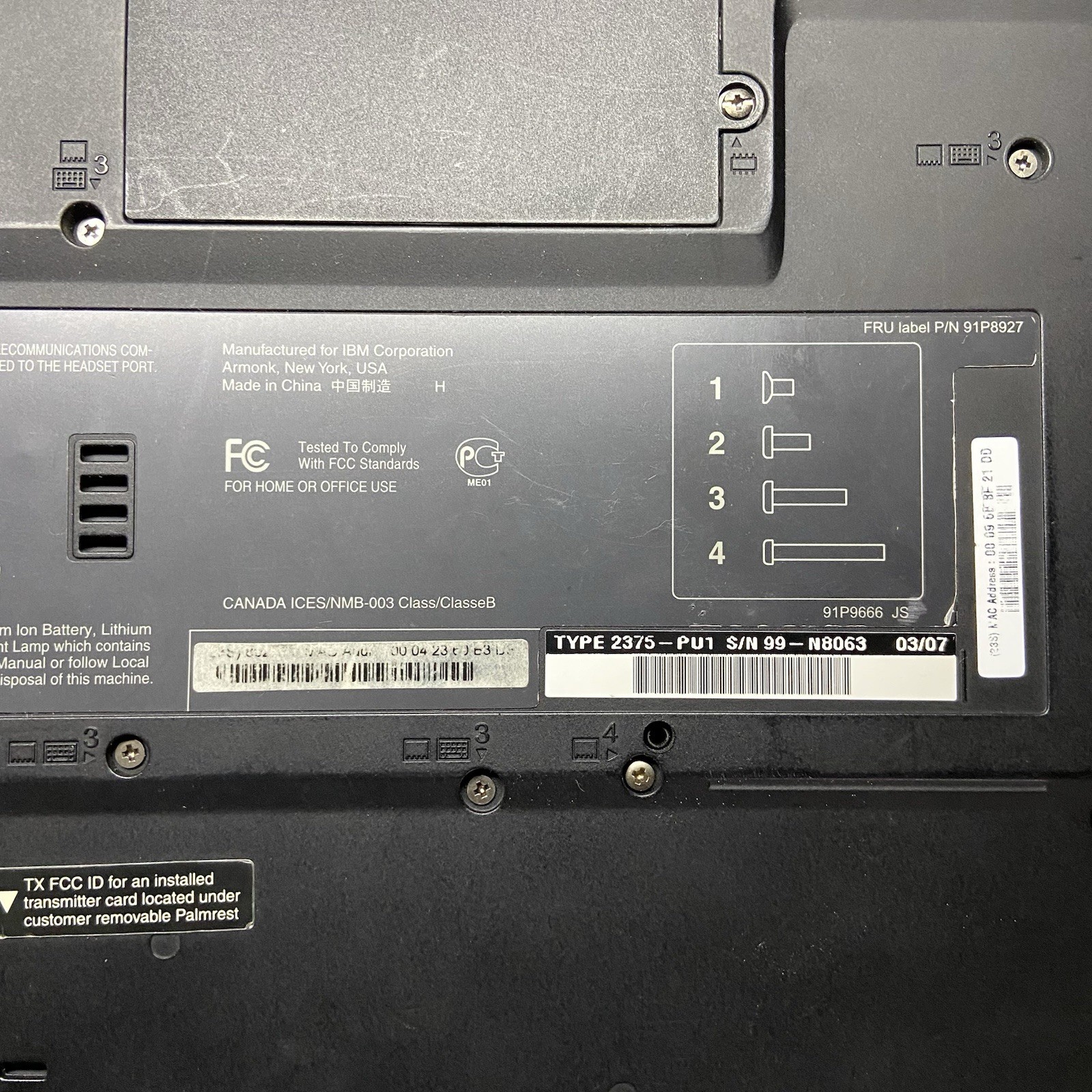 Vintage IBM ThinkPad T40 2374 Laptop Computer Parts Repair Windows Xp Notebook