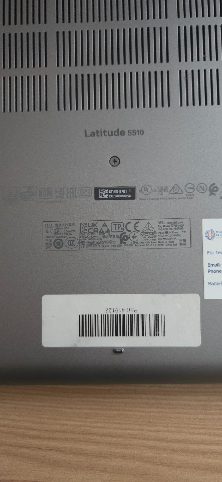 Latitude 5510 15.6″ 16GB 512GB SSD Intel Core i5-10310U 1.70GHz Win 11 Pro