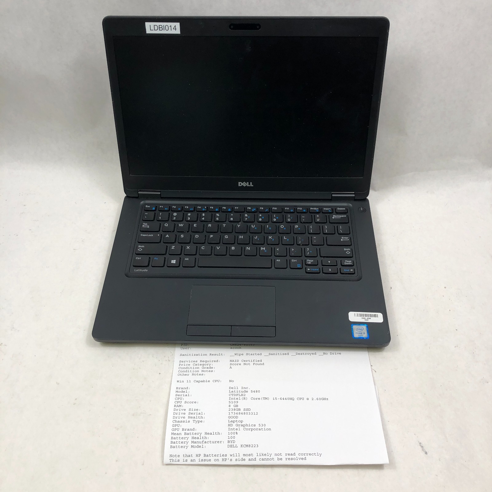 Lot of 8 Dell Latitude Laptops Mixed Models i5/i7 6th-7th 5480/7480/E5570/E5470