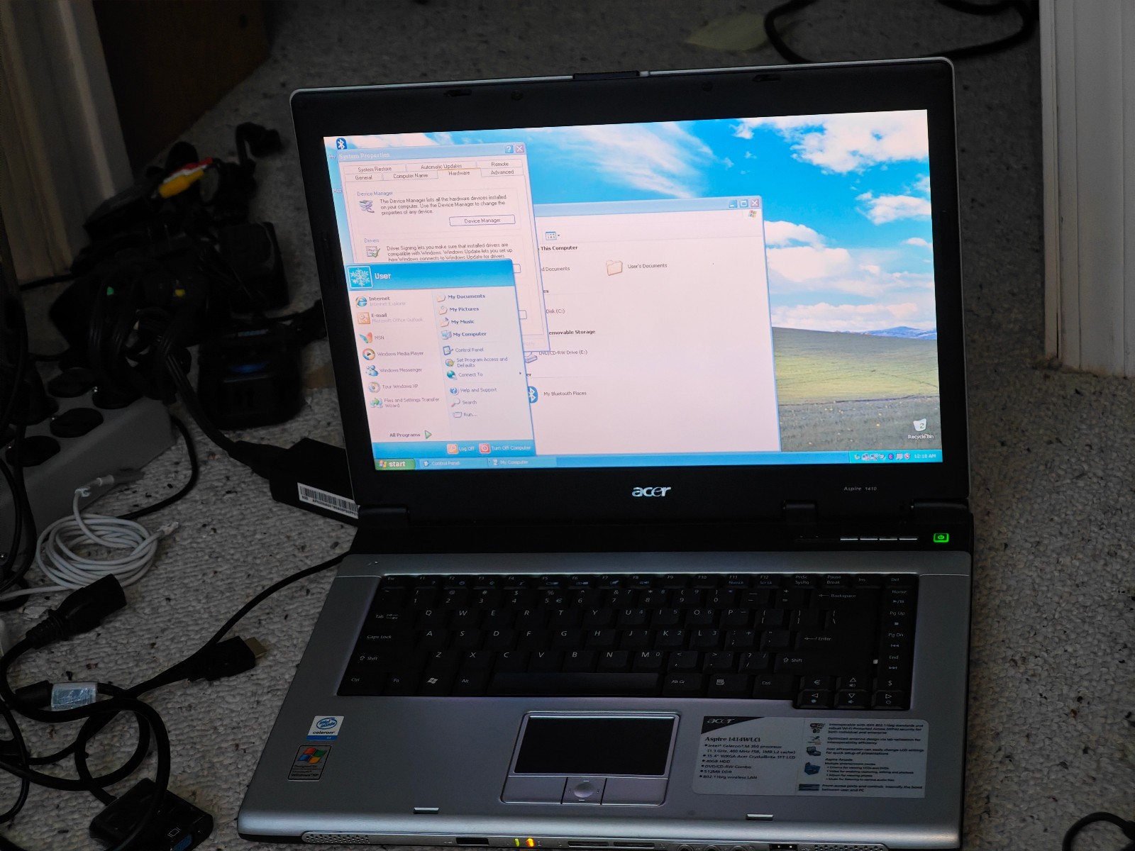 Acer Aspire 1414WLCi ZL1 1410 – 40GB HDD, 512MB RAM, Intel Celeron M, Win XP