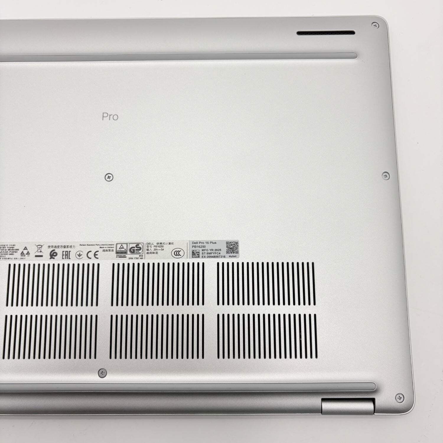 Dell Pro 16 Plus PB16250 16″ Core Ultra 5 238V 2.1GHz 32GB RAM 256GB SSD