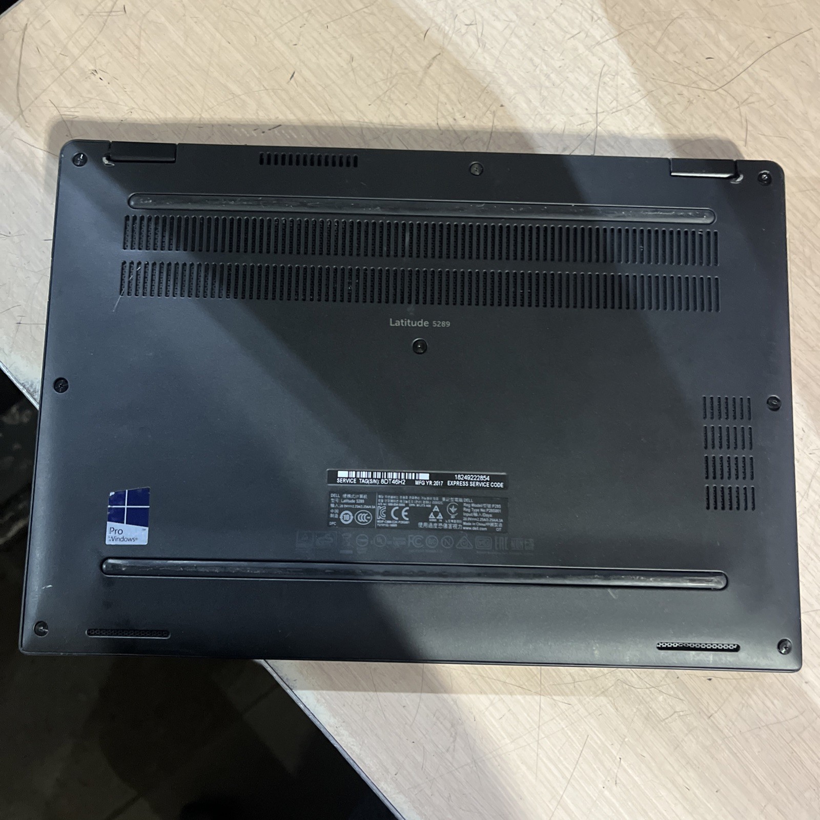 DELL LATITUDE 5289 INTEL CORE I5-7300U 2.60GHZ 8GB RAM NO HD ,