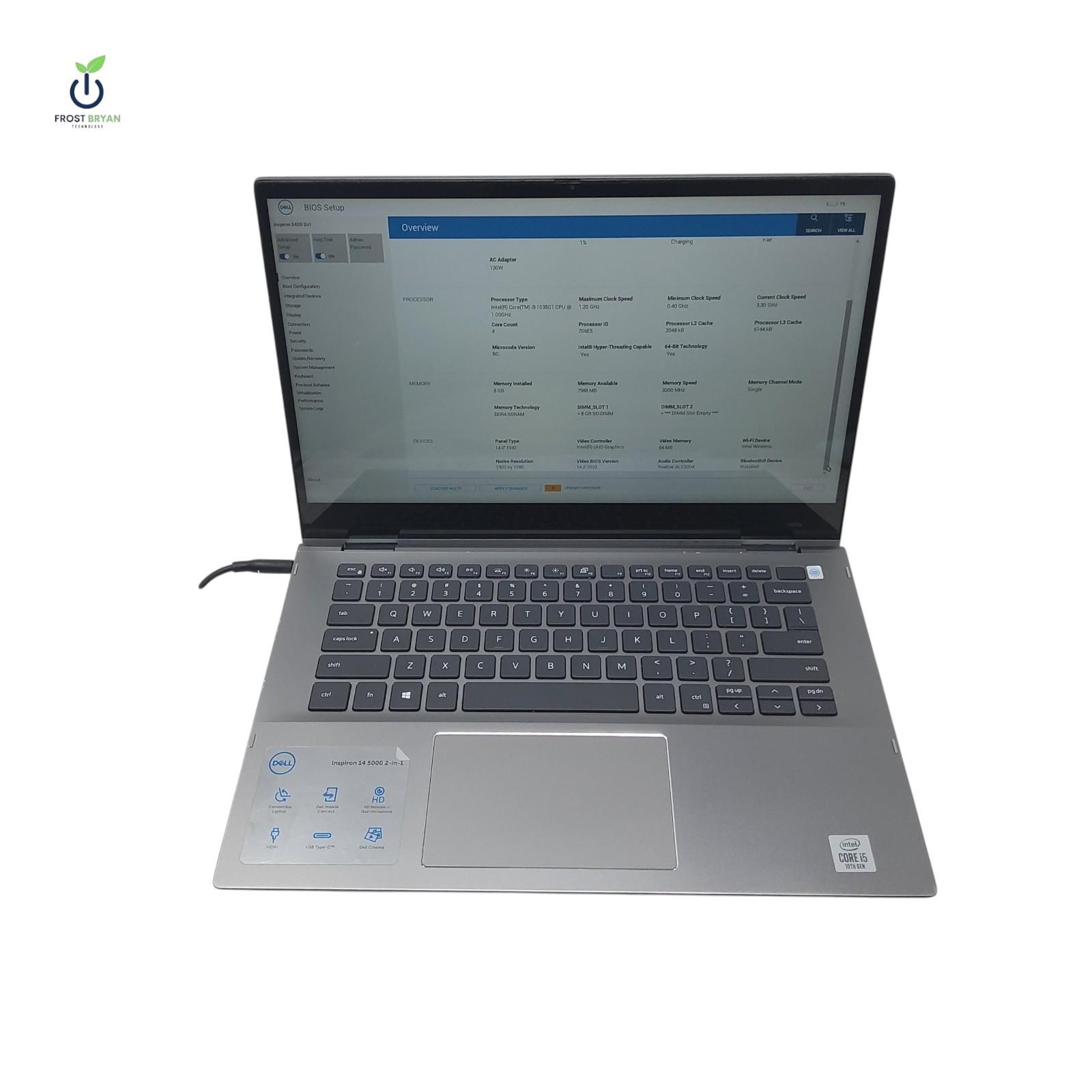DELL Inspiron 5400 2n1 Laptop i5-1035G1@1.00GHz 8/256GB No OS Grade C [READ]
