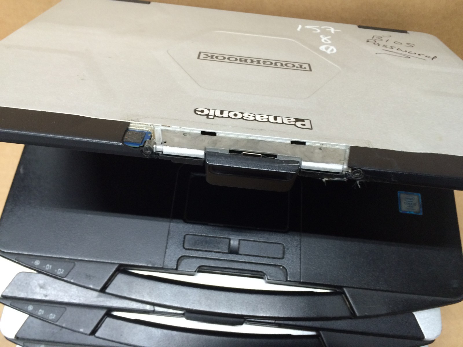 Lot of 5 Panasonic ToughBook CF-54 Laptops BIOS Locked No Hard Drives Parts Only