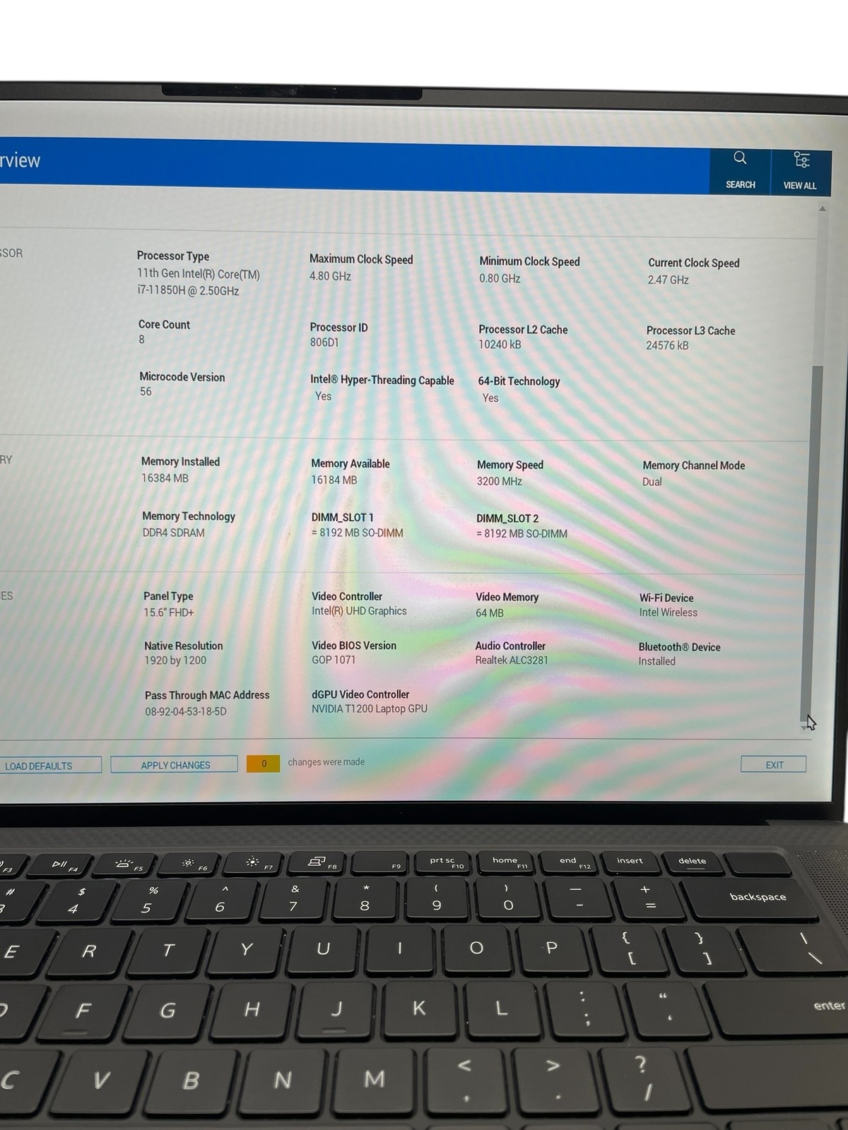 DELL PRECISION 5560 15″ i7 2.50GHz 16GB RAM 512GB SSD-GRADE C-LOW BATTERY HEALTH