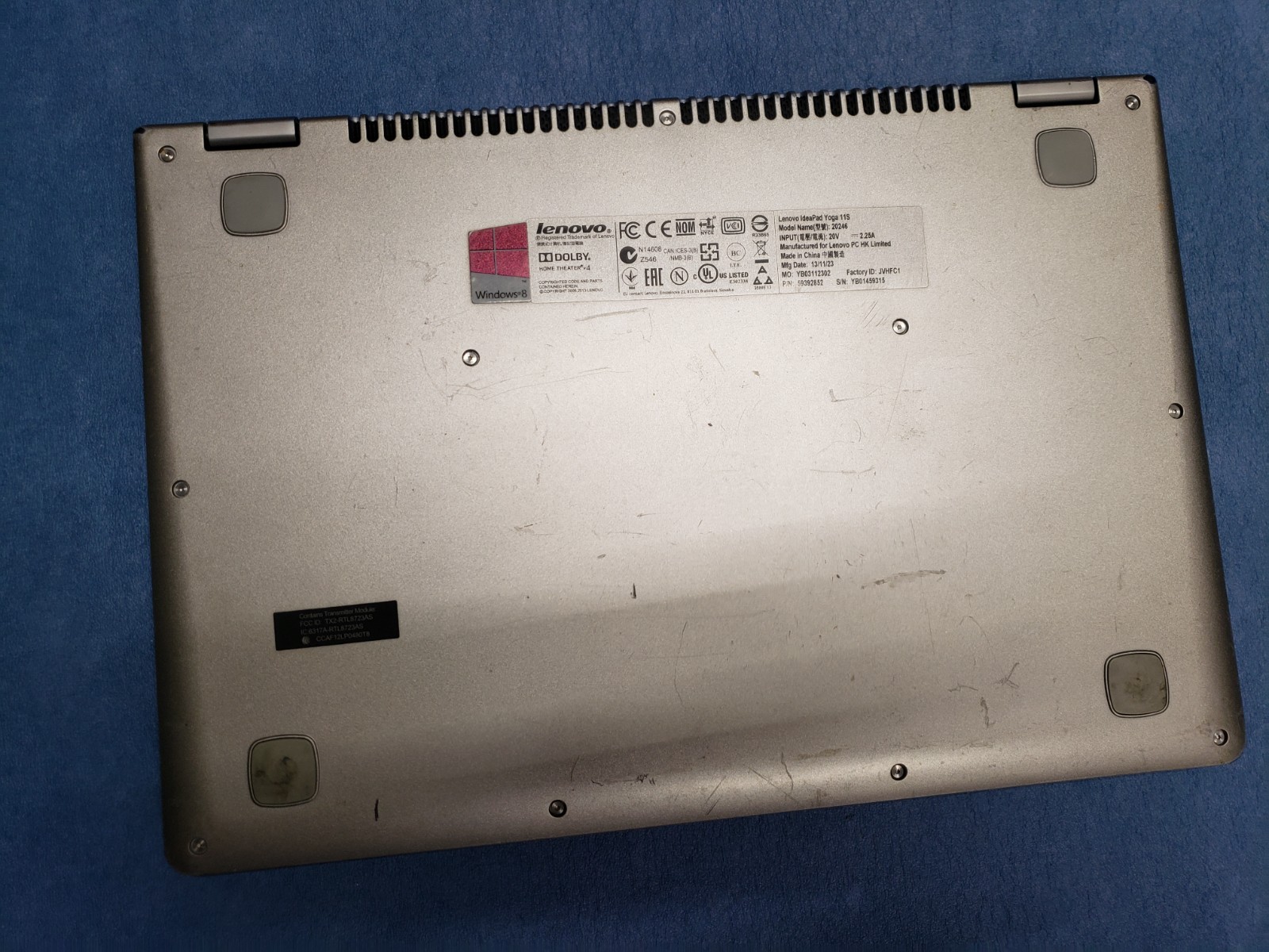 Lenovo Yoga 11s i5 4210y cpu 1.50ghz 4GB ram 128gb ssd for parts