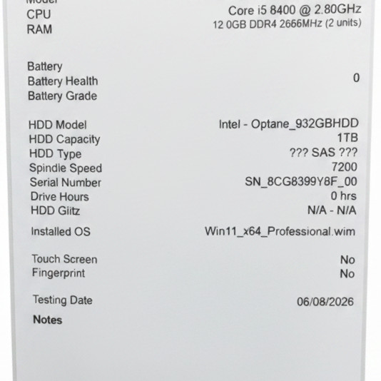 HP Pavilion Desktop 590-p0xxx i5-8400 2.8GHz 12GB RAM 1TB HDD Win 11 Pro