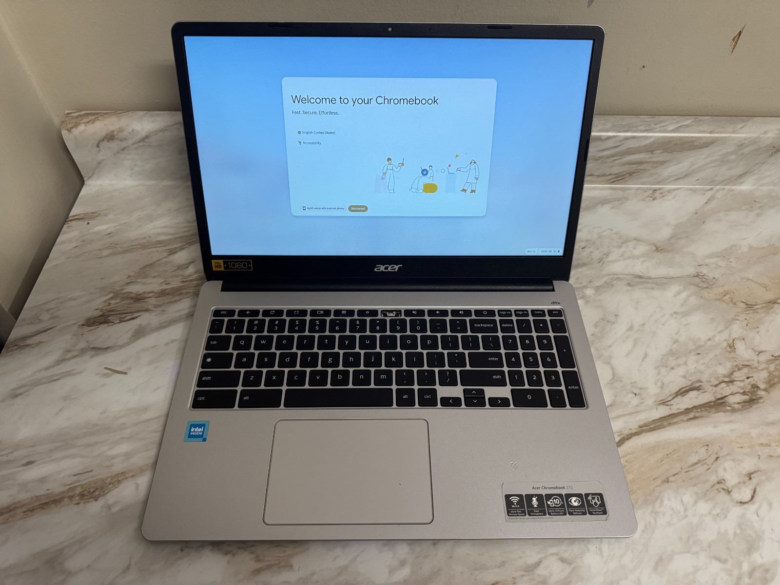 Acer Chromebook 315 15.6″ FHD Celeron N4500 4GB 64GB Chrome OS