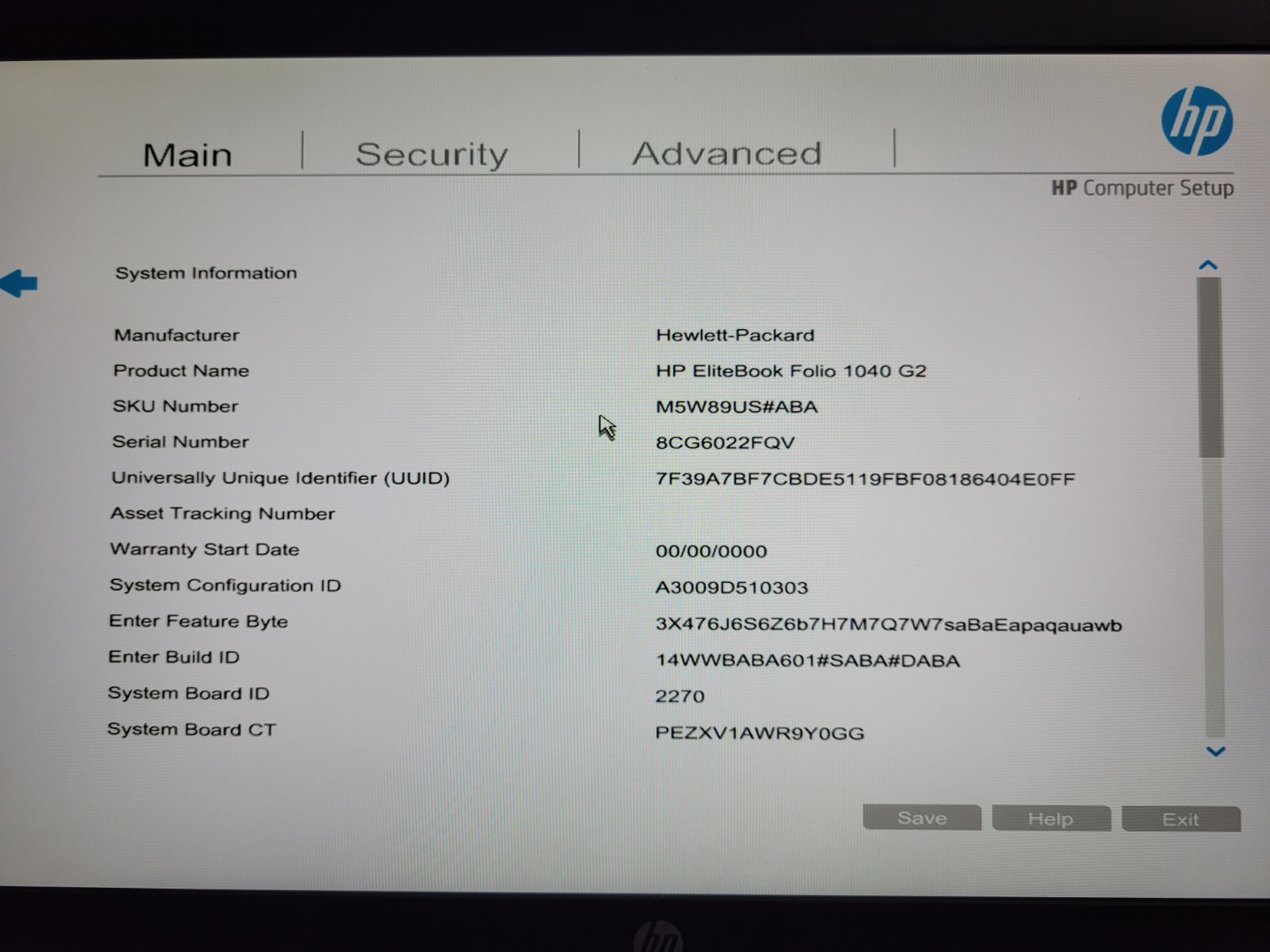 HP EliteBook Folio 1040 G2 i5-5300U 4GB RAM No HD/ OS *BIOS/No battery* | LP402