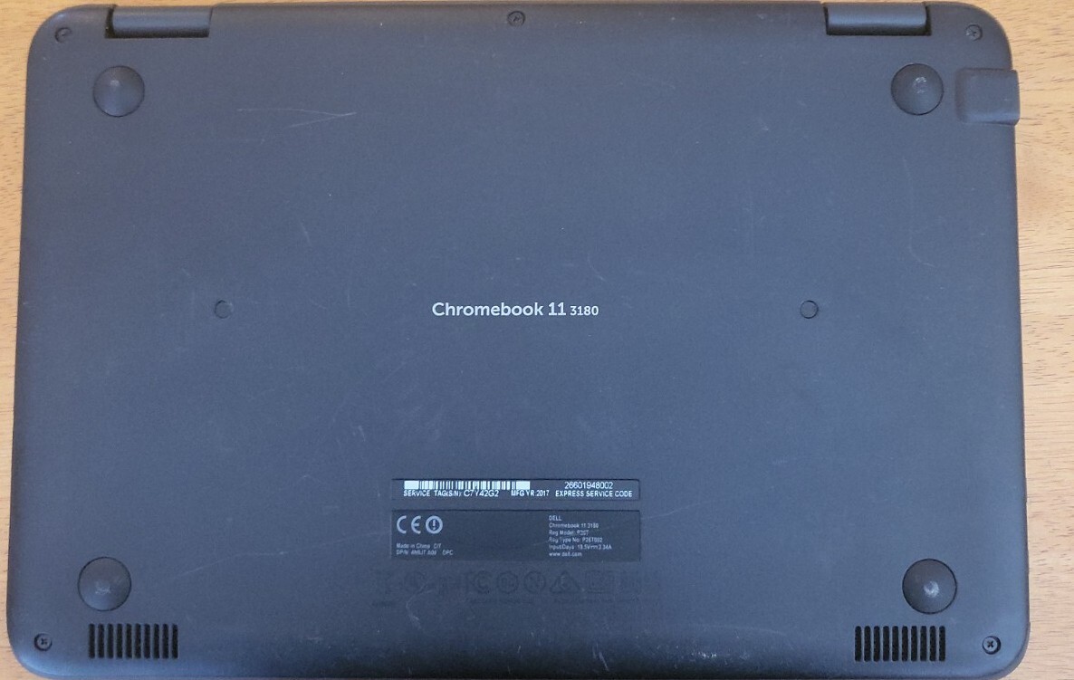 Dell Chromebook 11 3180 11.6″ (Intel Celeron 1.60GHz, 16GB eMMC, 2GB RAM) Laptop