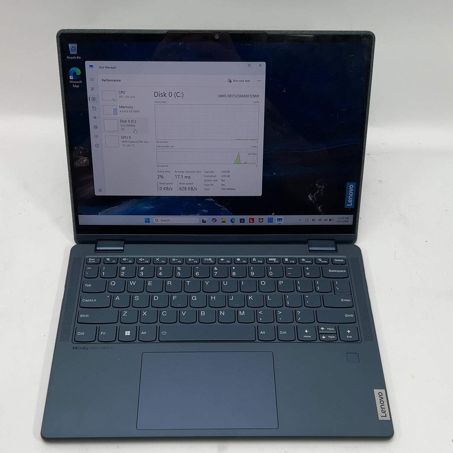 Lenovo Yoga 6 Ryzen 5 5500U 8GB RAM 250GB