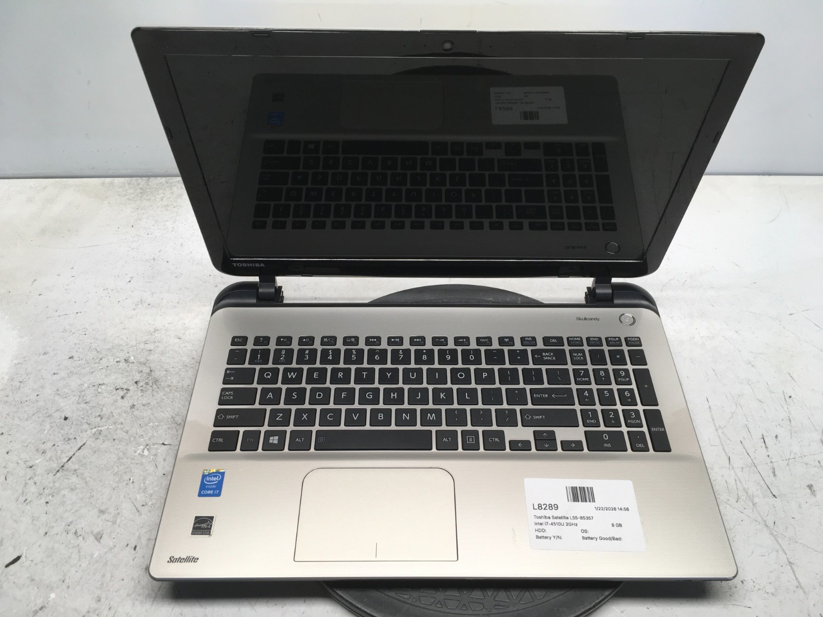 Toshiba Satellite L55-B5357 Intel i7-4510U 2GHz 8 GB NO HDD