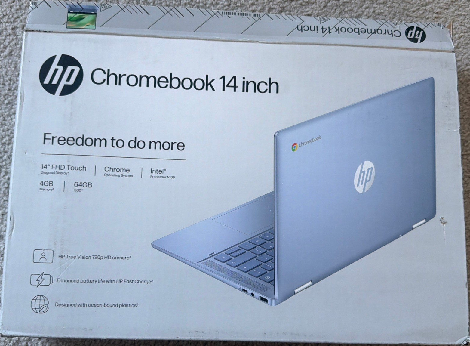 HP 14b-cd0130wm 14″ FHD Touchscreen Celeron N100 1GHz Intel UHD Graphics 4GB RAM