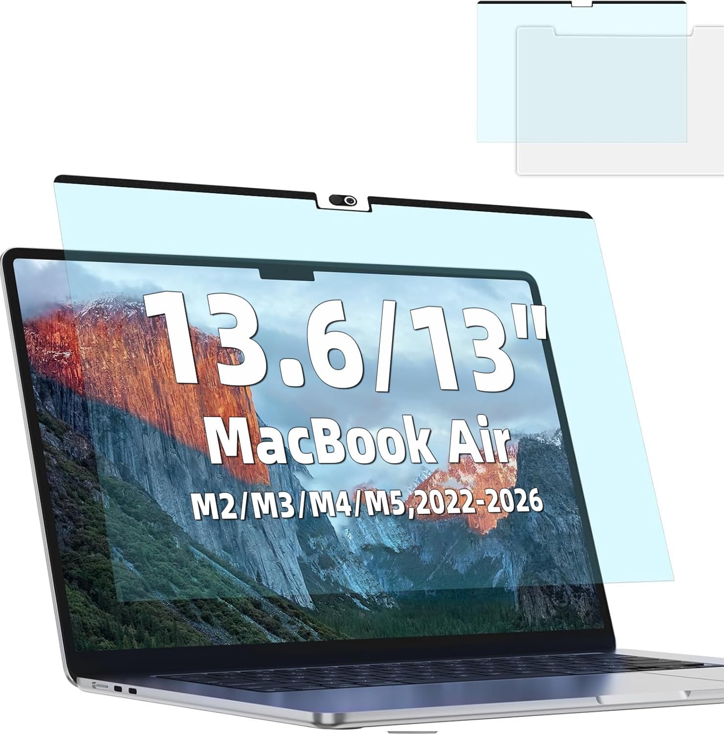 Magnetic Anti Blue Light Screen Protector for MacBook Air 13.6 Inch (2022-2026)