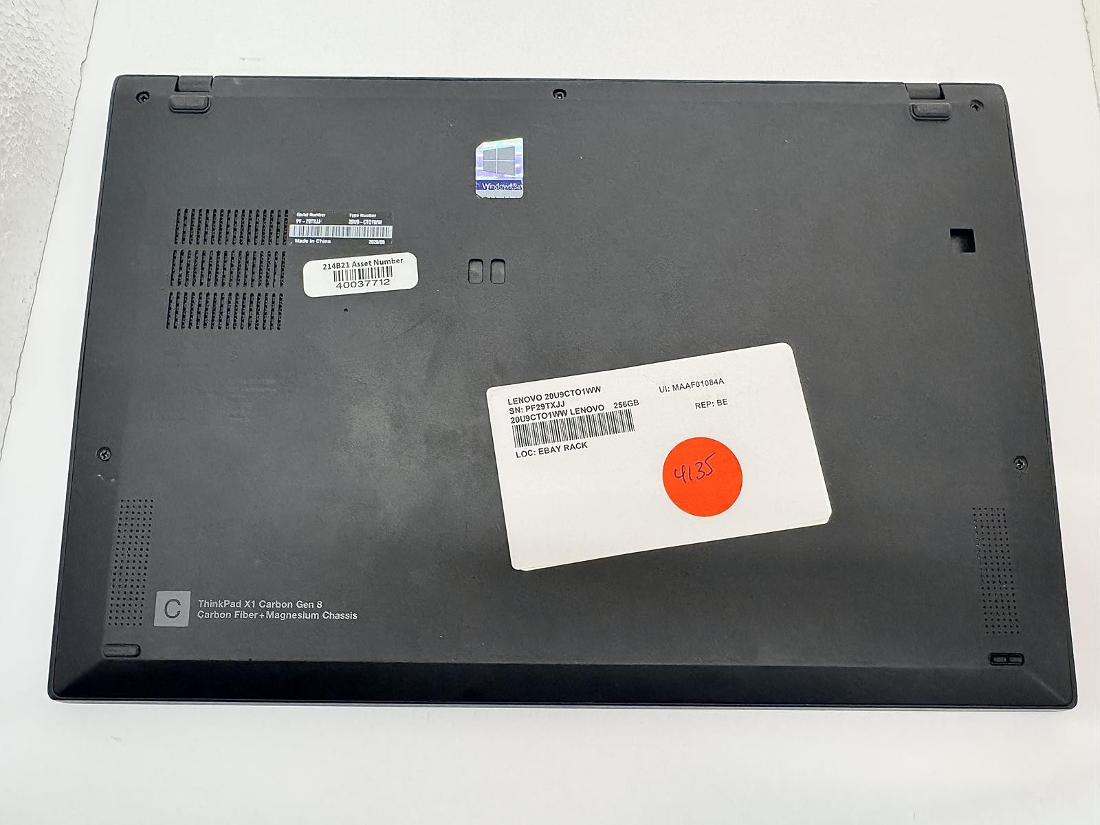 Lenovo ThinkPad X1 Carbon Gen 8, Intel Core i7-10510U CPU 1.80GHz, 16GB, 256GB
