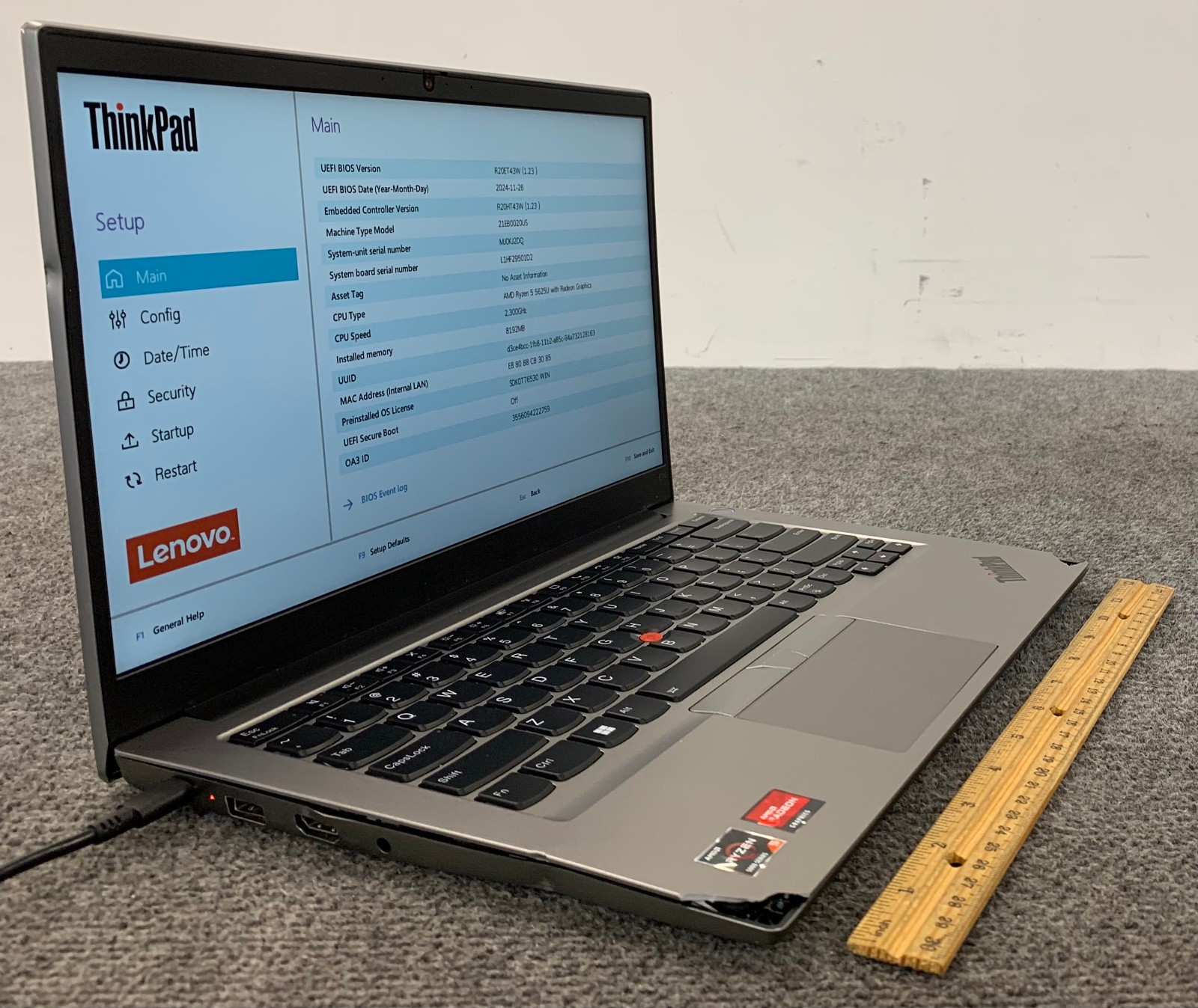 Lenovo ThinkPad E14 Gen 4 14″ AMD Ryzen 5 5625U 8GB, No Storage, Boots to BIOS
