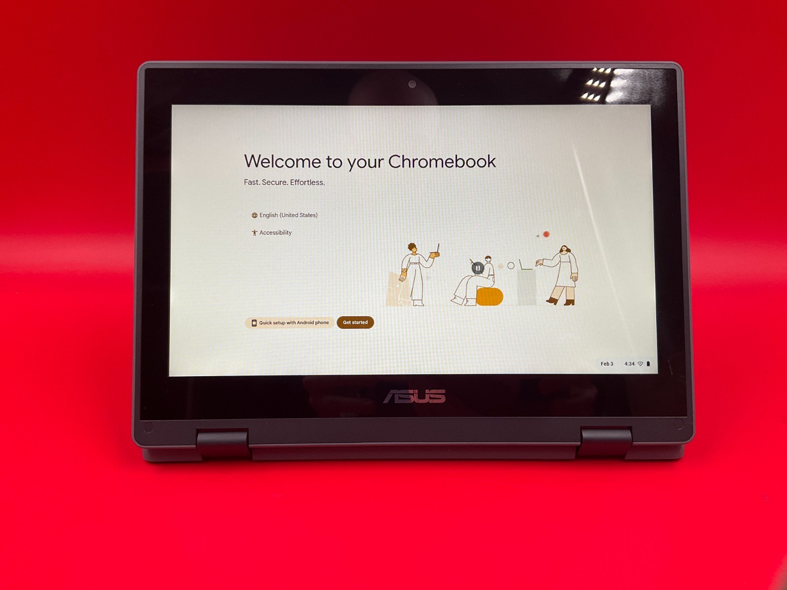 Asus Chromebook CR1 N5100 8GB 64GB BT WiFi6 11.6T CR1100FKA-YZ184T✨NEW OPEN BOX✨