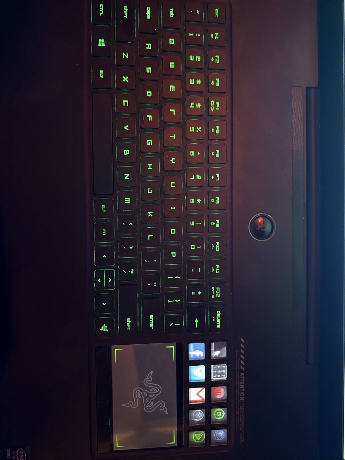 2014 Razer Blade Pro with display trackpad