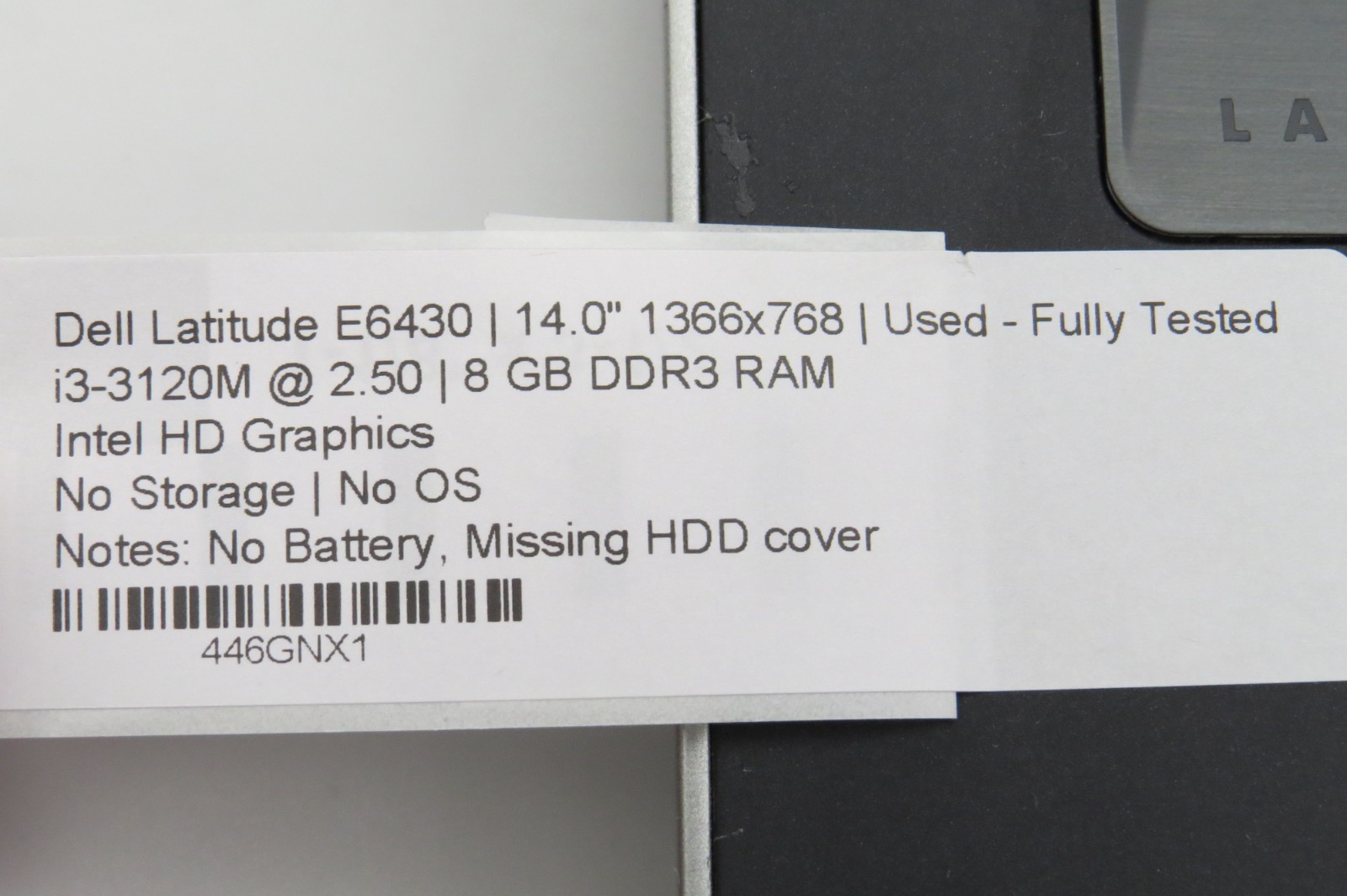 Dell Latitude E6430-14″-i3-3120M@2.5GHz-8GB RAM-NO STRG-NO OS-NO BATTERY