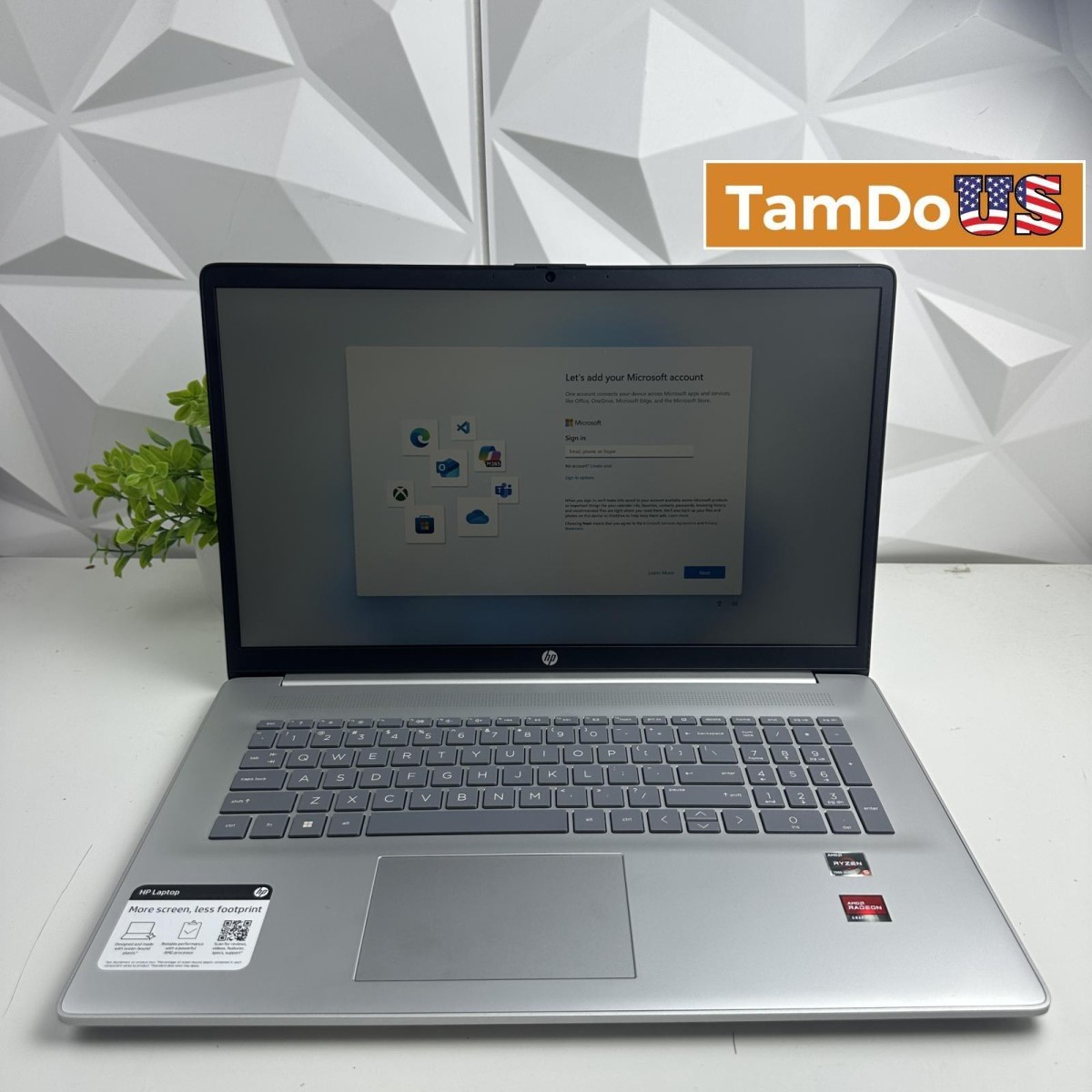 HP 17 Laptop, 17.3″ FHD, AMD Ryzen 5 7530U, 8GB, 512GB SSD, Silver