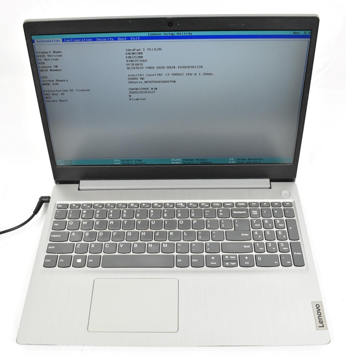 Lenovo Ideapad 3-15IIL05 i3-1005G1 1.2GHz 20GB 256GB SSD No OS 15.6″ *See Detail
