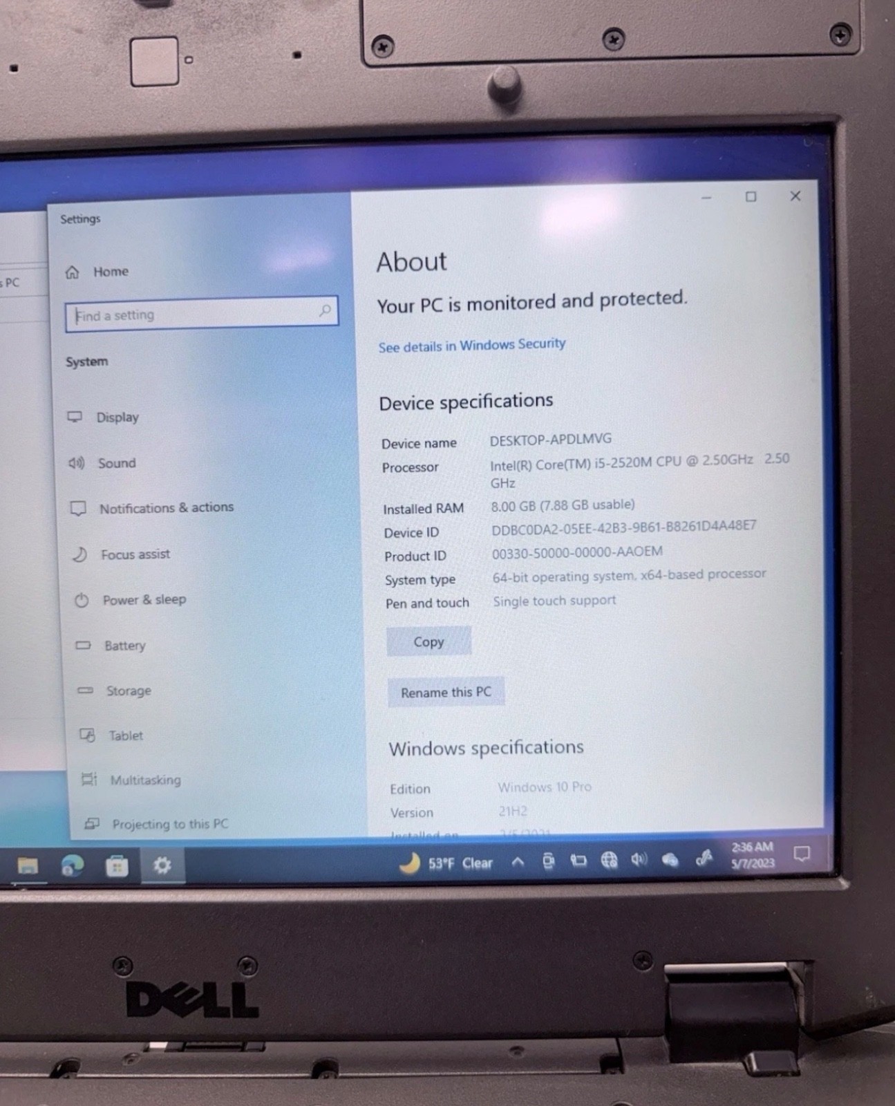 Dell Latitude E6420 XFR Core i7 CPU, 128 Solid State, 8GB RAM Win10 Rugged