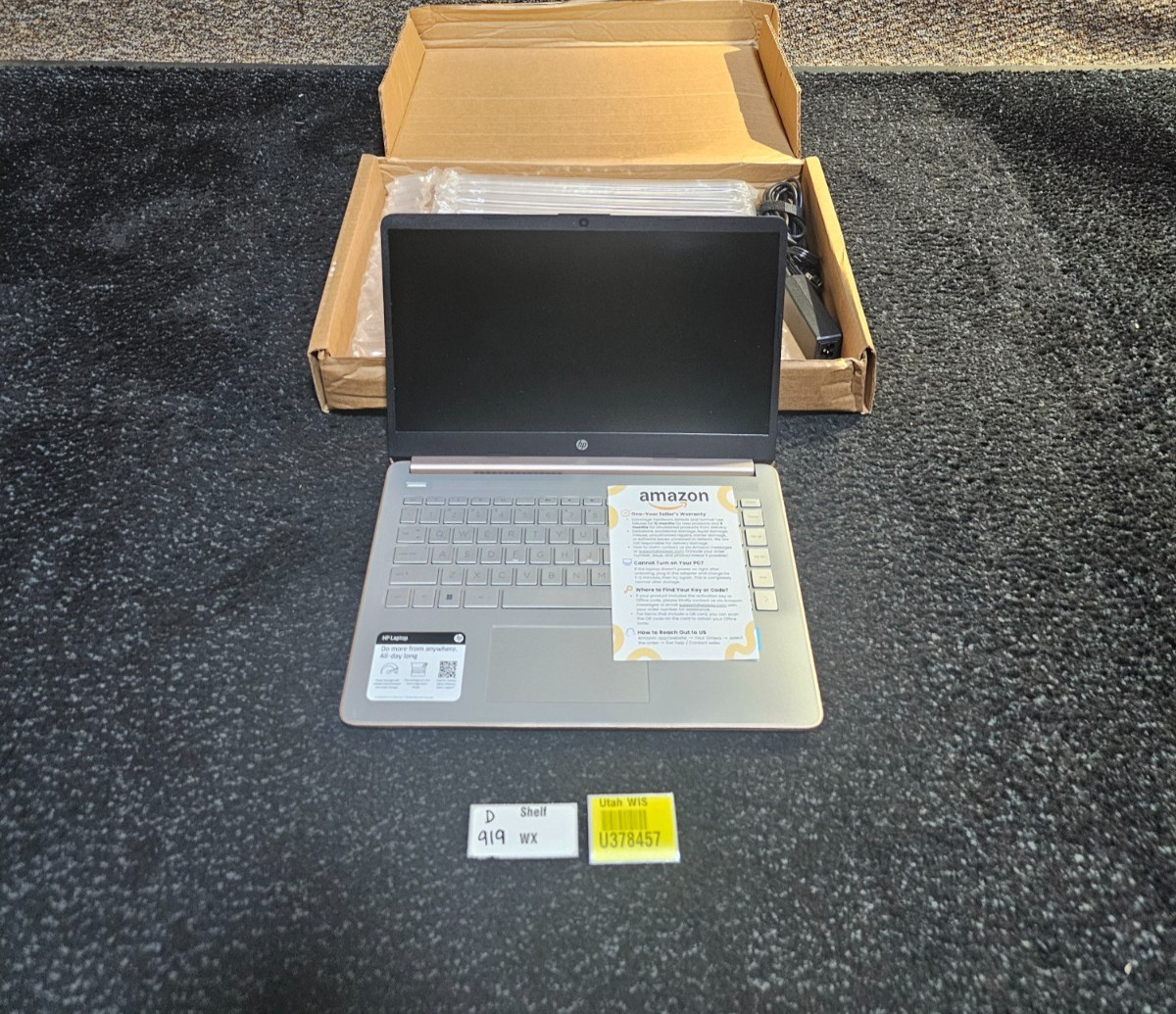 HP 14-DQ6015DX 14″ LAPTOP Intel N150 128GB Win 11 Home S Mode Pale Rose Gold