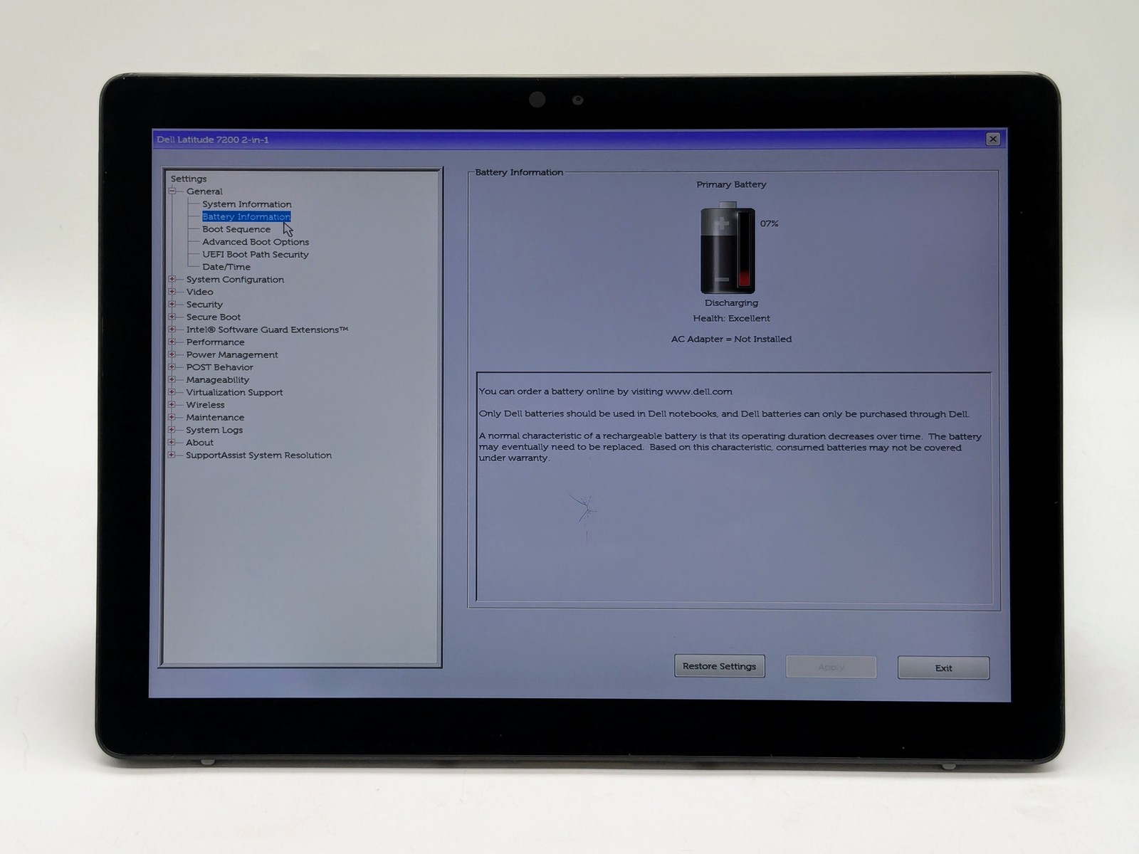 DELL LATITUDE 7200 2-IN-1 12″ FHD+ Touch I5-8365U 128GB SSD 8GB W10P FP Reader