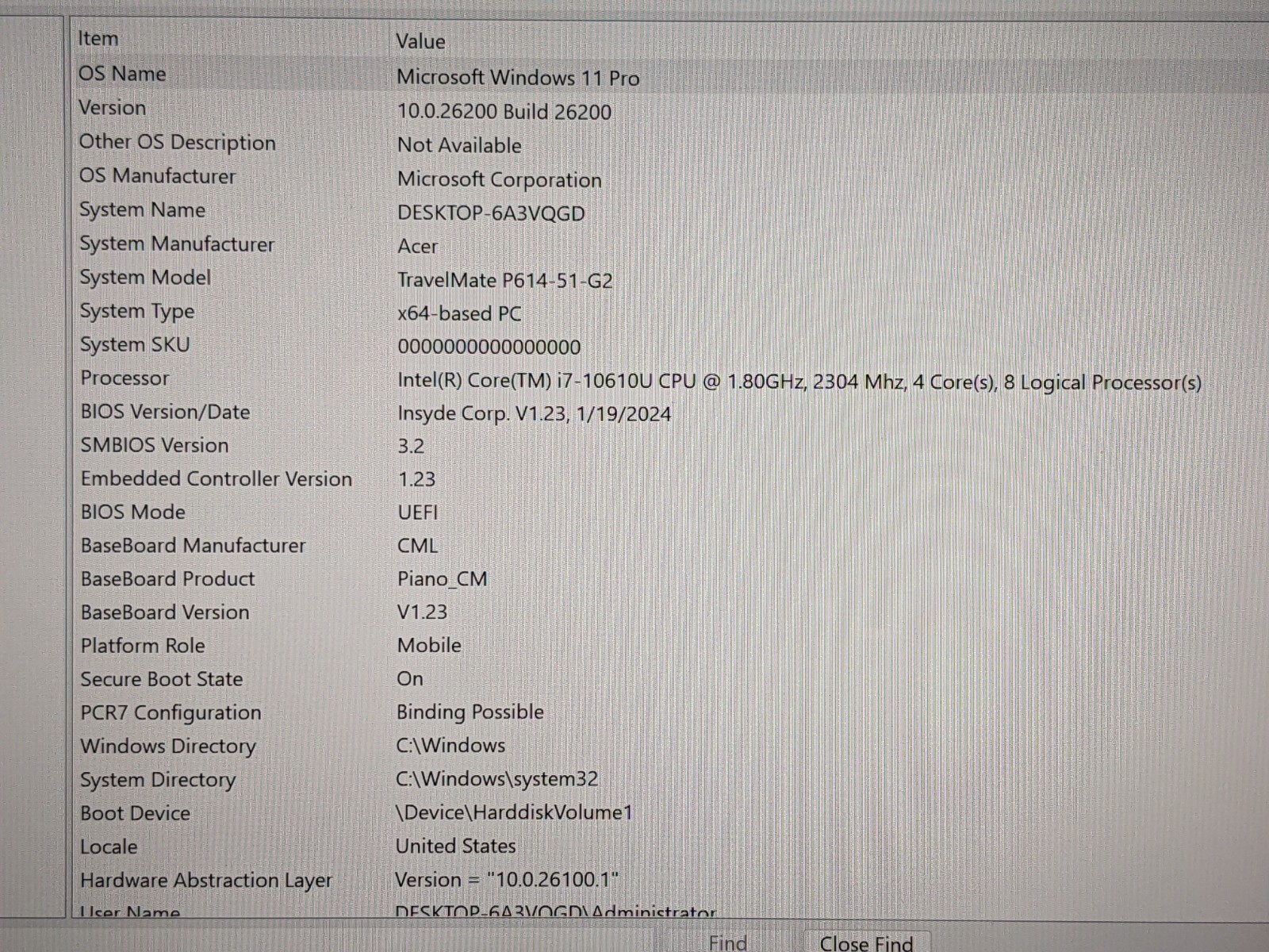Acer TravelMate P614-51-G2 14″ FHD i7-10610U 1.8GHz 16GB 512GB SSD W11P +Charger