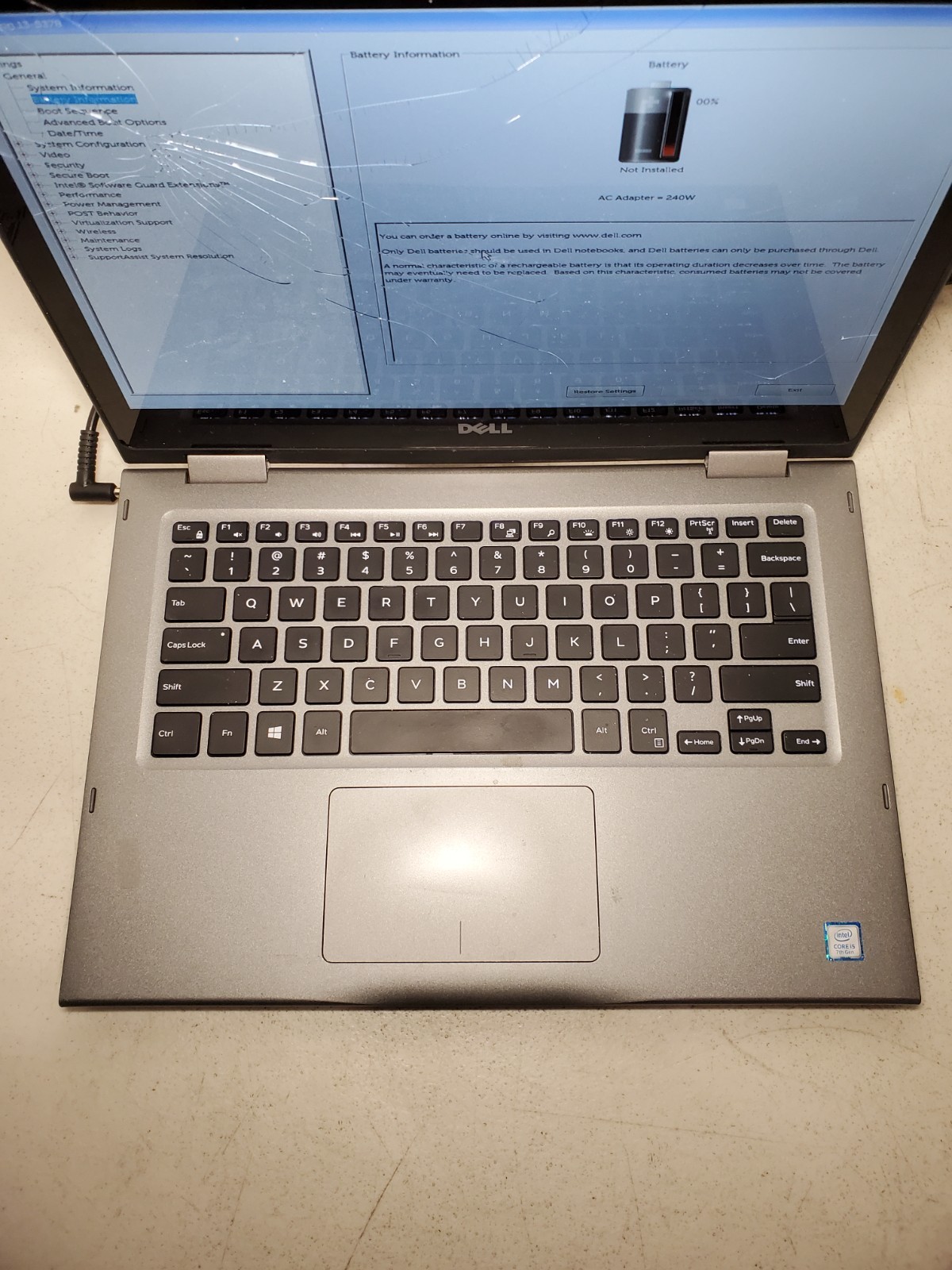Dell Inspiron 13 5378-i5-7200U 2.50GHz 8GB RAM No HDD/SSD/OS! CRACKED LCD #69